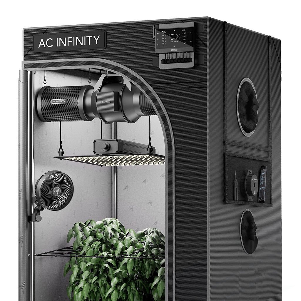 AC INFINITY Gewächshaus AC Infinity AI+ Growzelt Komplettset, BxTxH: 90 x 90 x 180 cm, BxLxH: 90 x 90 x 180 cm, mit AI+ Controller und 260W LED