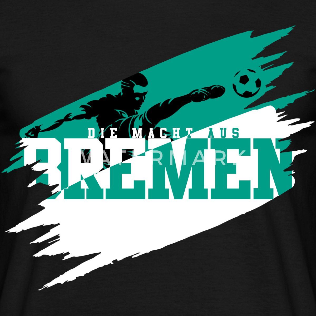 Spreadshirt T-Shirt Die Macht Aus Bremen Grün-Weiß Fußball Fan Männer T-Shi günstig online kaufen