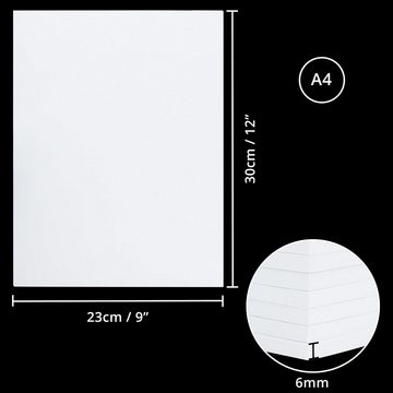 Belle Vous Aquarellpapier EVA-Schaumstoffplatten (10er Pack) - 30x23 cm - 6 mm Dicke, White EVA Foam Sheets (10 Pack) - 30x23 cm - 6 mm Thickness