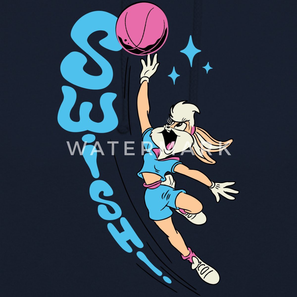 Spreadshirt Hoodie Looney Tunes Lola Bunny Swish Basketball-Design Unisex Hoodie (1-tlg)