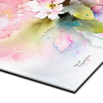 Posterlounge XXL-Wandbild Rachel McNaughton, Kirschblüten mit Biene, Wohnzimmer Illustration