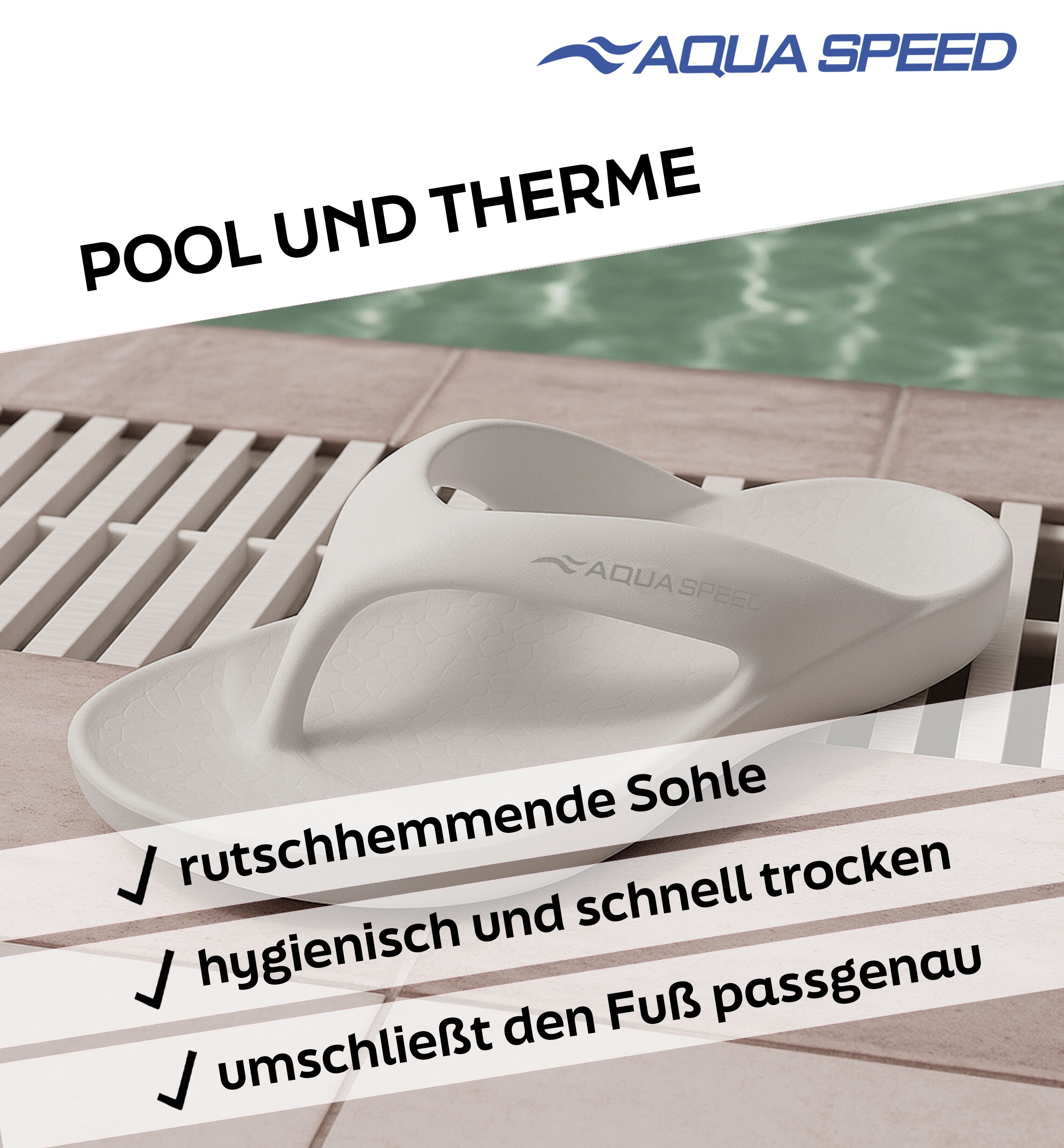 Aqua Speed Malaga Zehentrenner 39 weich & schnelltrocknend für Urlaub Zehentrenner (Ergonomisches EVA – wasserabweisend & bequem für den Alltag) Ergonomisch wasserabweisend – bequem für Ausflüge, Reisen Pools