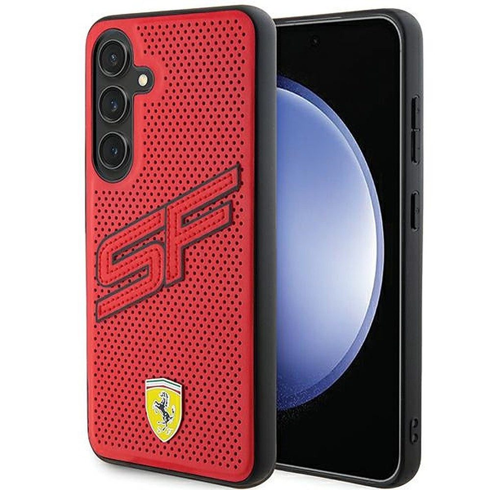 Ferrari Handyhülle Ferrari SF Schutzhülle, Ferrari-Lizenzprodukt, perforiertes Leder, SF-Logo