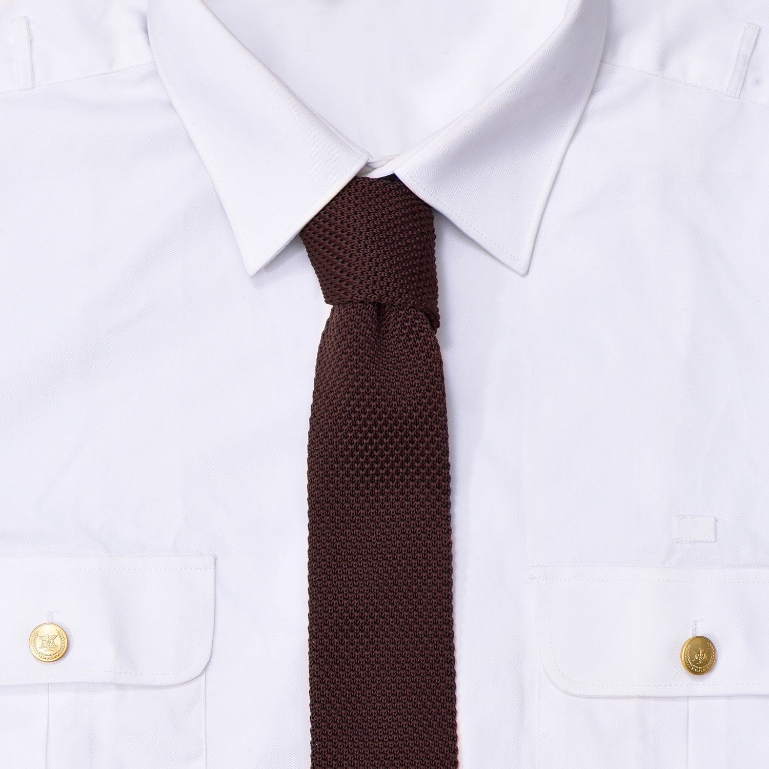 DonDon Krawatte schmale Krawatte 5 (Packung, für Büro festliche braun cm Veranstaltungen oder 1-St) Strickkrawatte, Wollkrawatte Retro-Look
