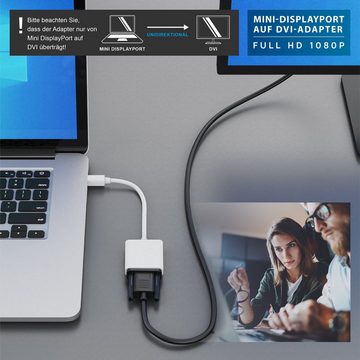 CSL Video-Adapter Mini DisplayPort zu DVI, Full HD MiniDP zu DVI Adapter Kabel