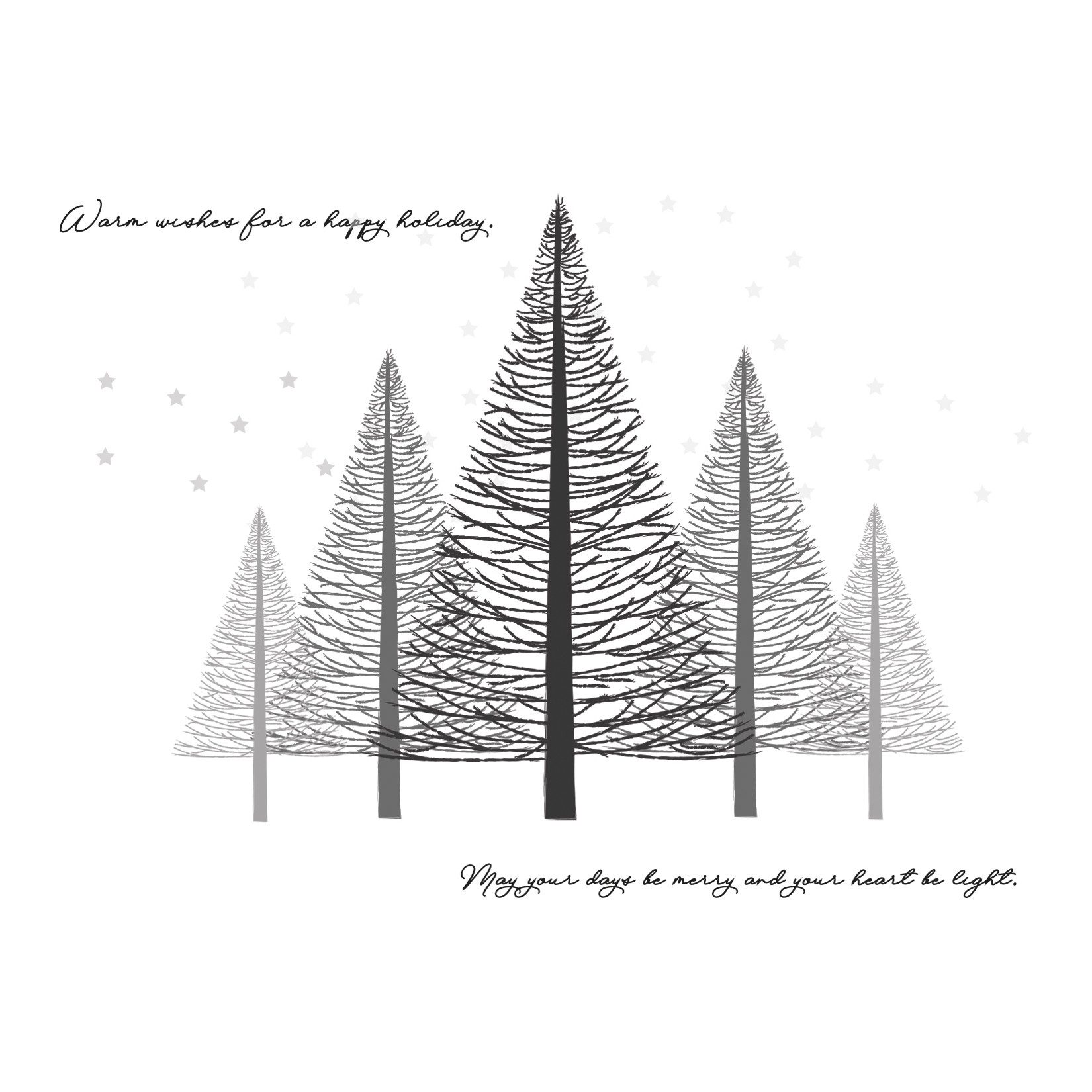 Sizzix Malschablone Clear Stamp and Stencil Set Merry and Light by Sta, 17 Teile