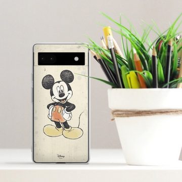 DeinDesign Handyhülle Offizielles Lizenzprodukt Mickey & Minnie Mouse Wasserfarbe, Google Pixel 6a Silikon Hülle Bumper Case Handy Schutzhülle