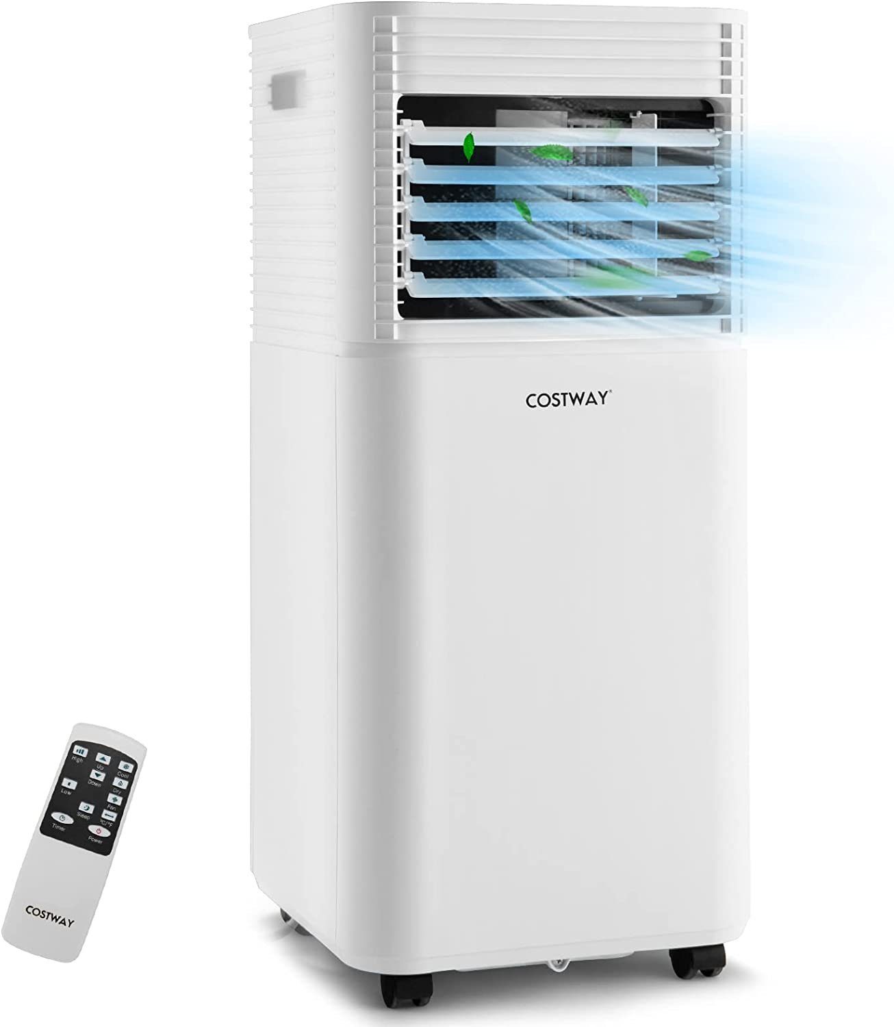 COSTWAY 3-in-1-Klimagerät, 7000BTU/2,1kW, 39m³, Fernbedienung, 16℃-32℃ Weiß