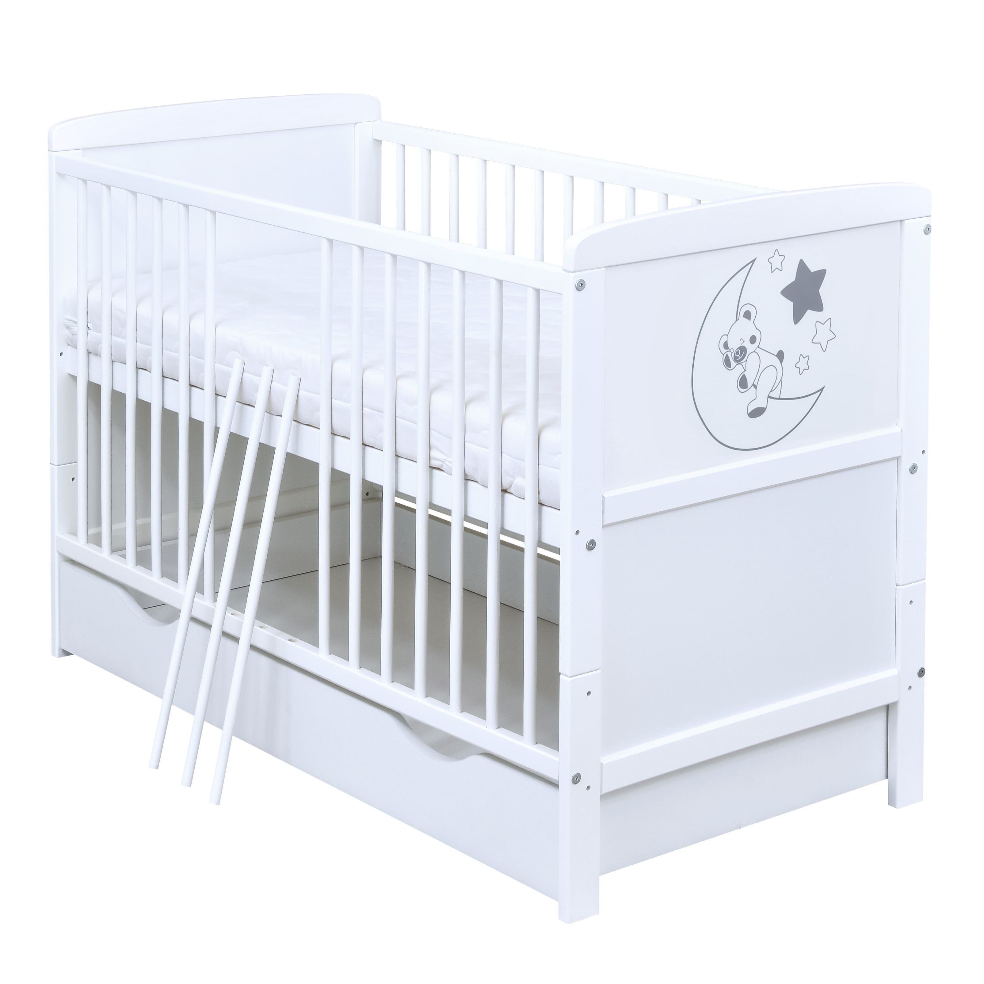 Baby-Delux Babybett Felix Teddy Mond Motiv Bettkasten, Kinderbett Gitterbet günstig online kaufen