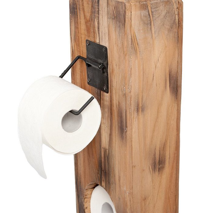 LebensWohnArt Toilettenpapierhalter Teak Toilettenpapierhalter SABI-L ca. H105cm CN10886