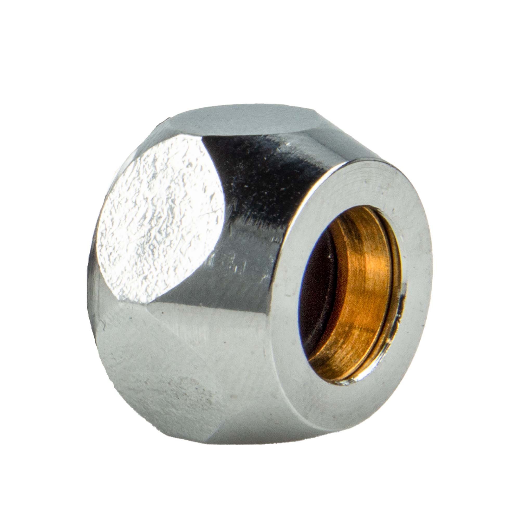 tecuro Gewindefitting Quetschverschraubung, konisch verchromt - verschiedene Größen, Ø 8 mm x 3/8 ÜWM