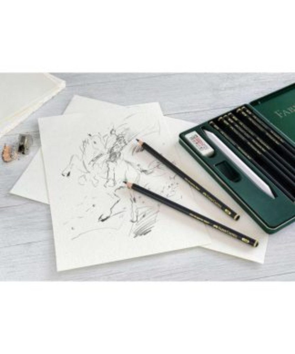 Faber-Castell Bleistift Faber-Castell Pitt Graphite Matt Bleistifte Set, (SET, 8-tlg., Graphitstifte)