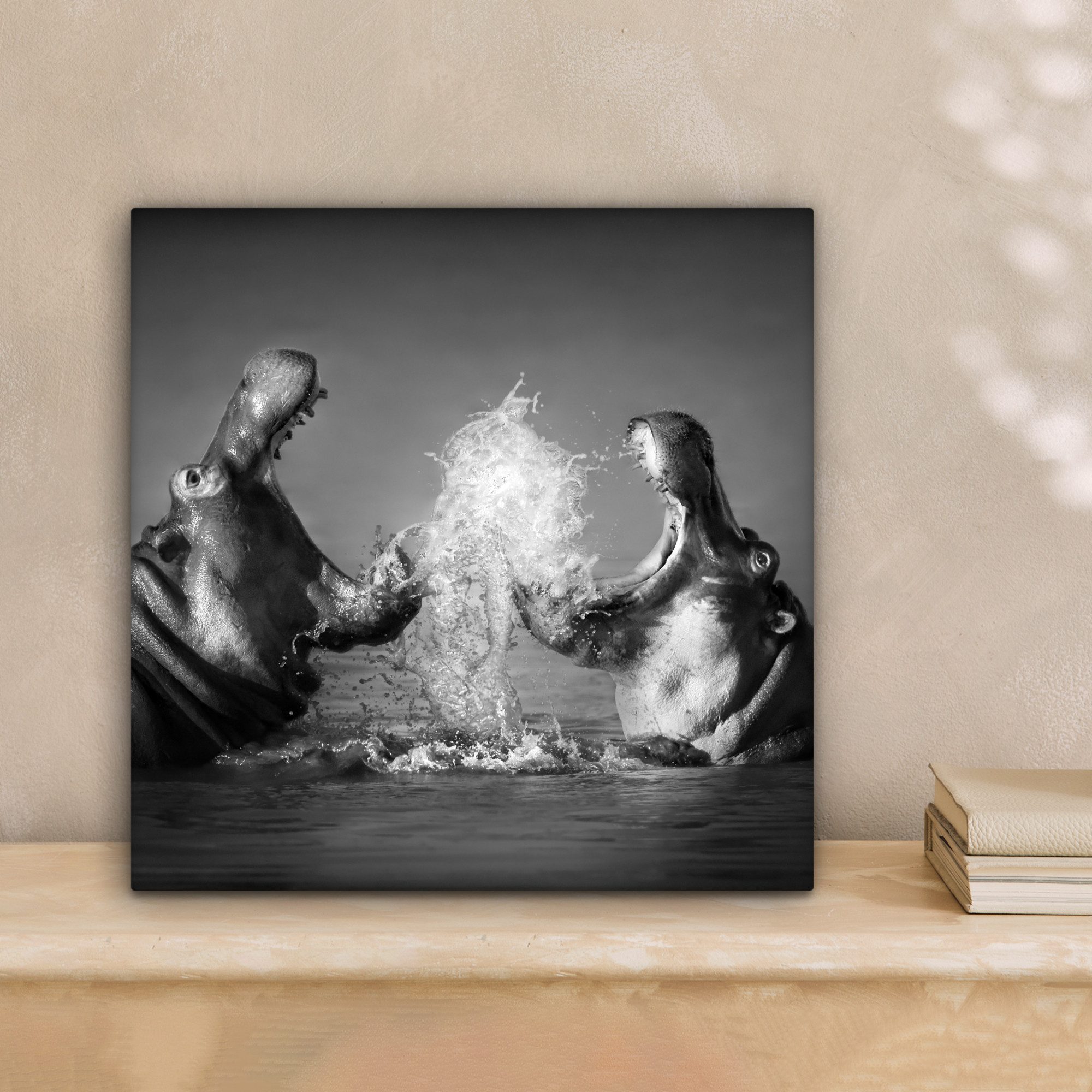 OneMillionCanvasses® Leinwandbild Tiere - Nilpferd - günstig online kaufen