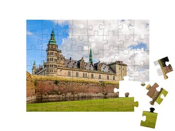 puzzleYOU Puzzle Ziegelmauer um Schloss Kronborg in Helsingor, 48 Puzzleteile, puzzleYOU-Kollektionen Dänemark, Skandinavien