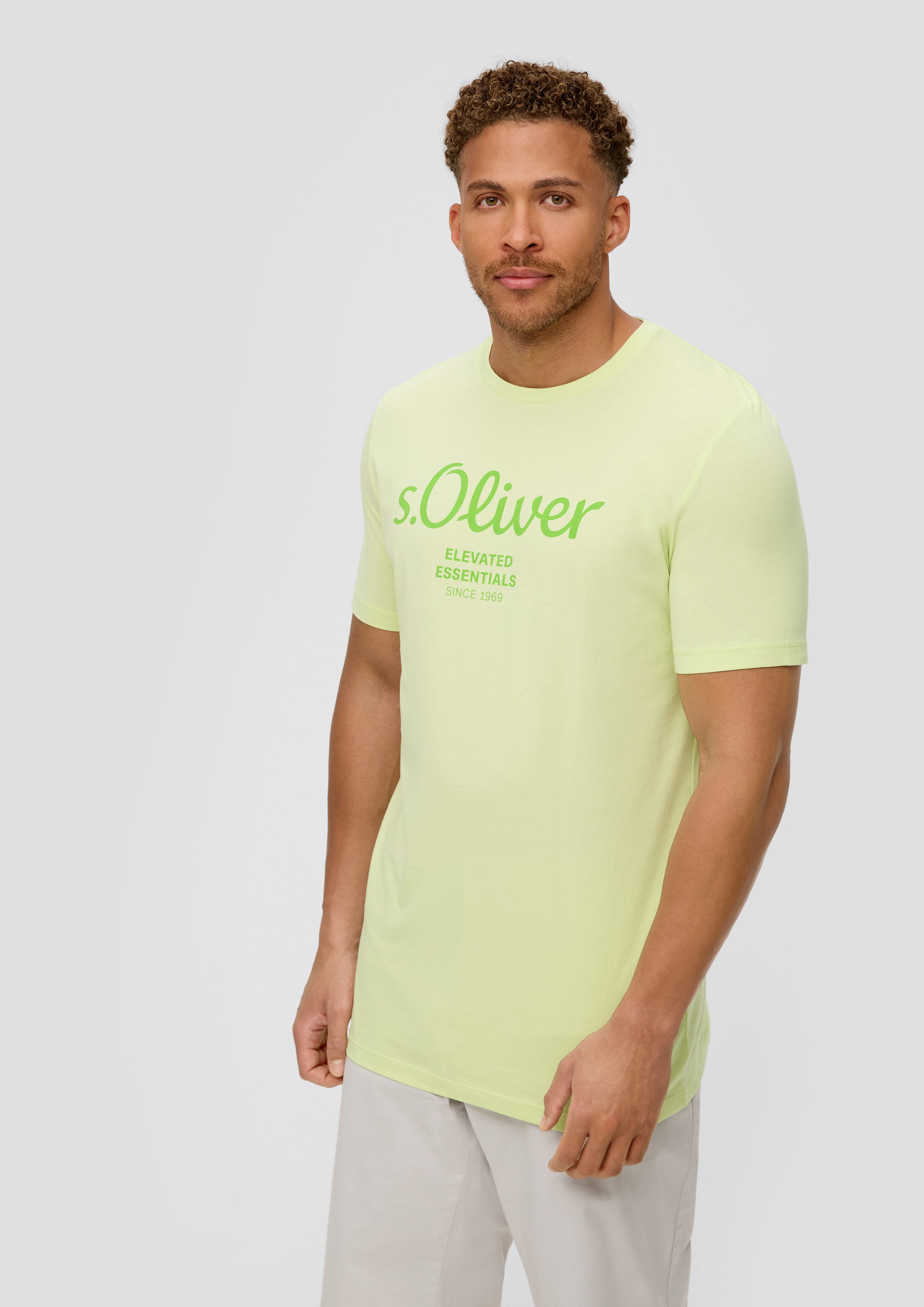s.Oliver Kurzarmshirt T-Shirt aus Baumwolle mit günstig online kaufen