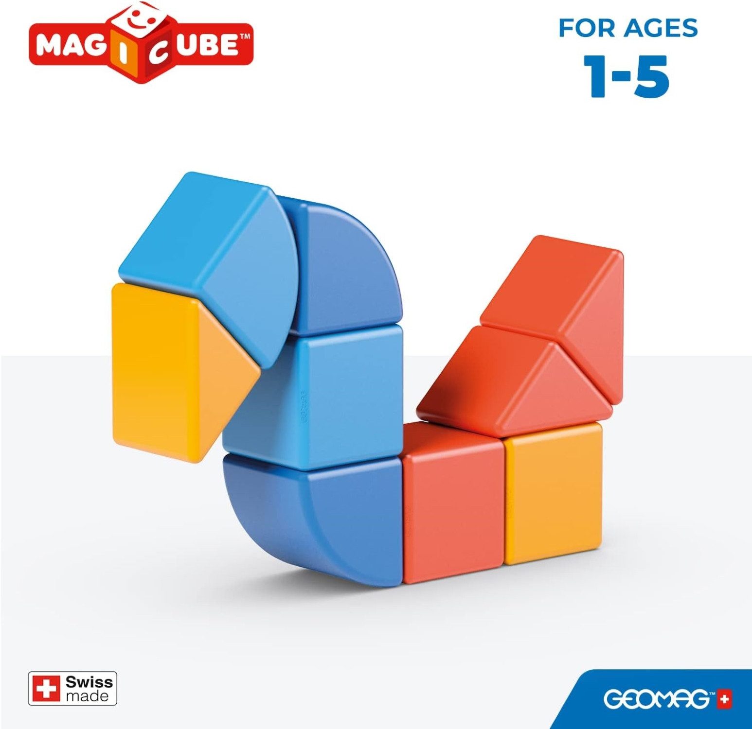 Geomag™ Lernspielzeug MAGICUBE - 9 Magnetische Bausteine. Baue ein Tier (9-St), Magnetische Bausteine – Bild 5 von 5