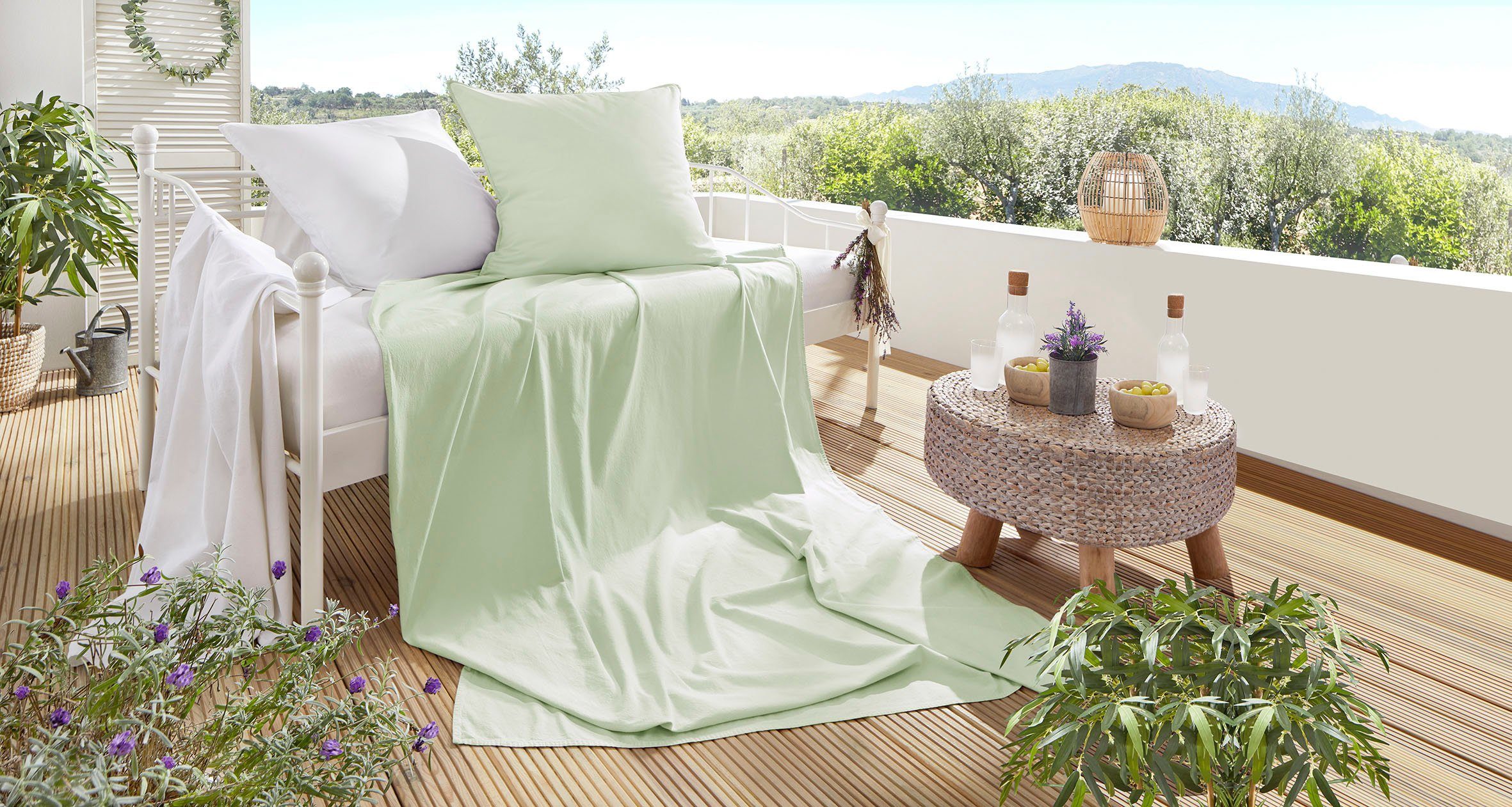 Primera Bettwäsche Summer-Set Stone-Washed, Kissenbezug + günstig online kaufen