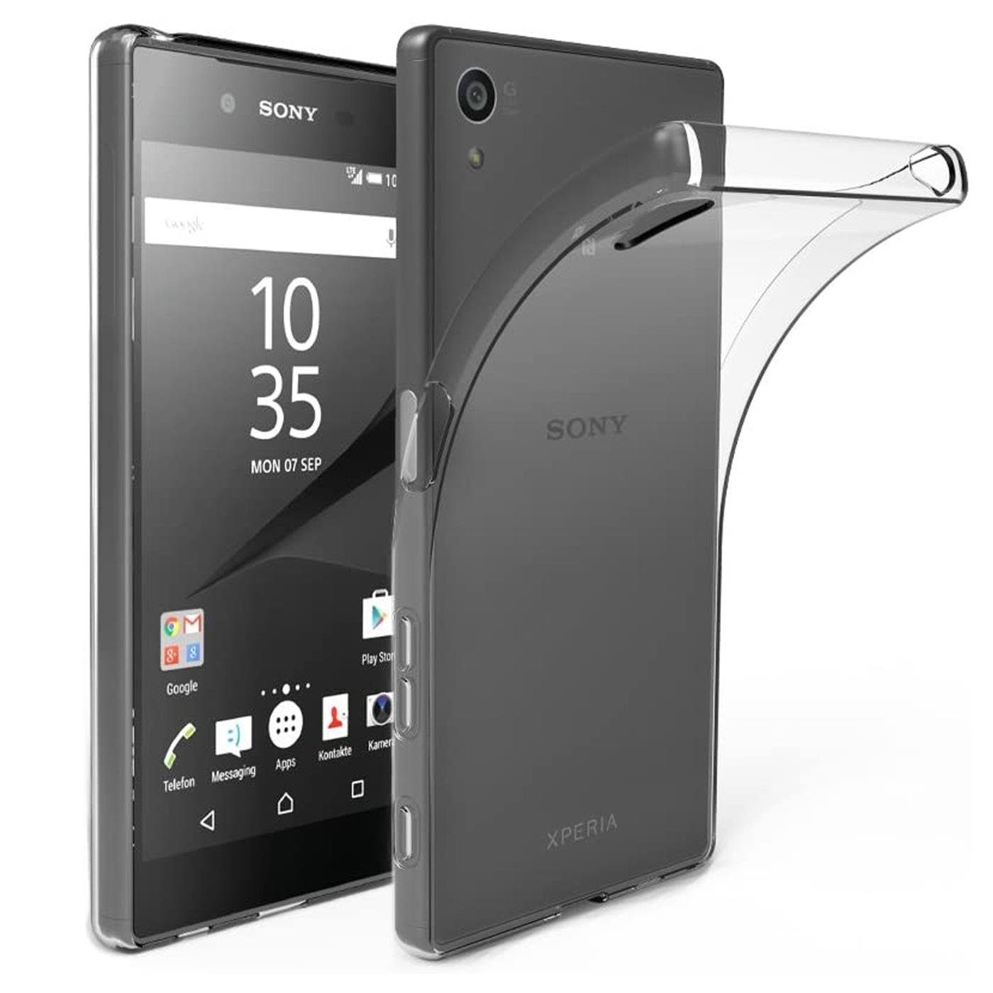 CoolGadget Handyhülle Transparent Ultra Slim Case für Sony Xperia M4 Aqua 5  Zoll, Silikon Hülle Dünne Schutzhülle für Sony M4 Aqua Hülle