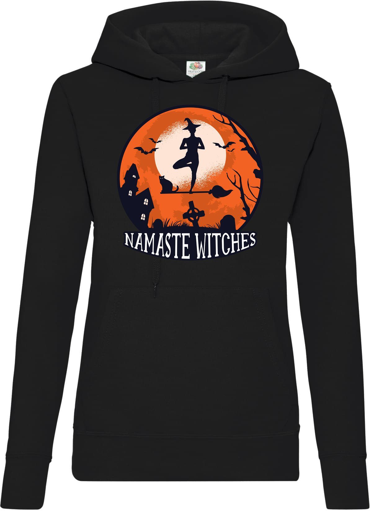 Youth Designz Kapuzenpullover Namaste Witches Damen Hoodie Pullover mit lustigem Spruch und Logo Aufdruck