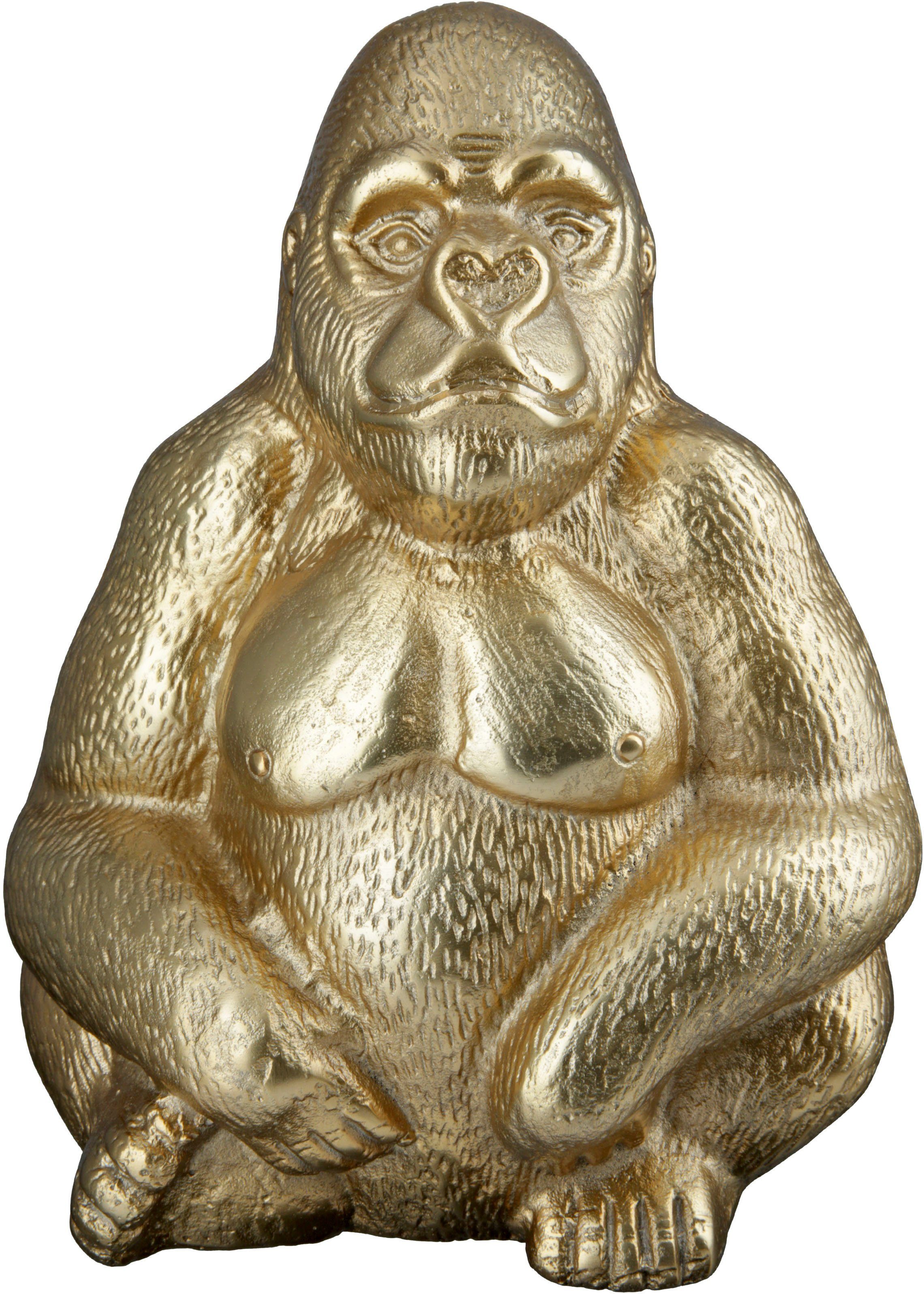 GILDE Tierfigur Skulptur Gorilla (1 St), Maße: H. 27cm x B. 19cm x T. 15cm | Tierfiguren
