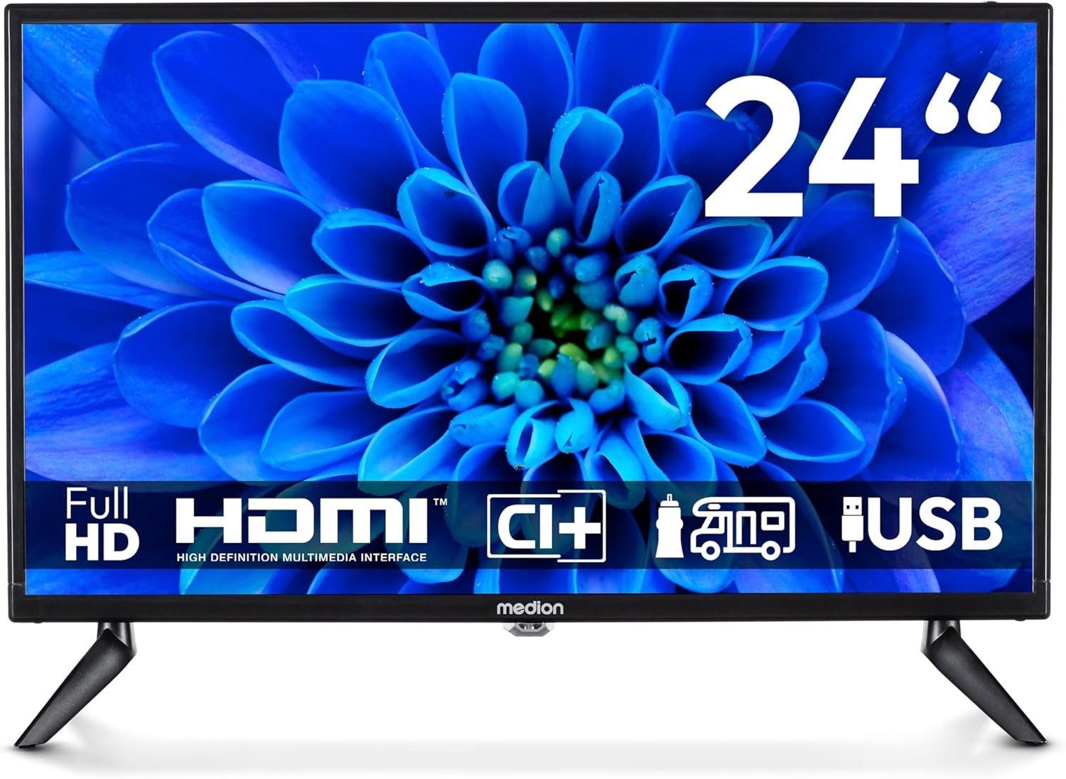 Medion® MD824000 LCD-LED Fernseher (59,9 cm/24 Zoll, 1080 Full HD)