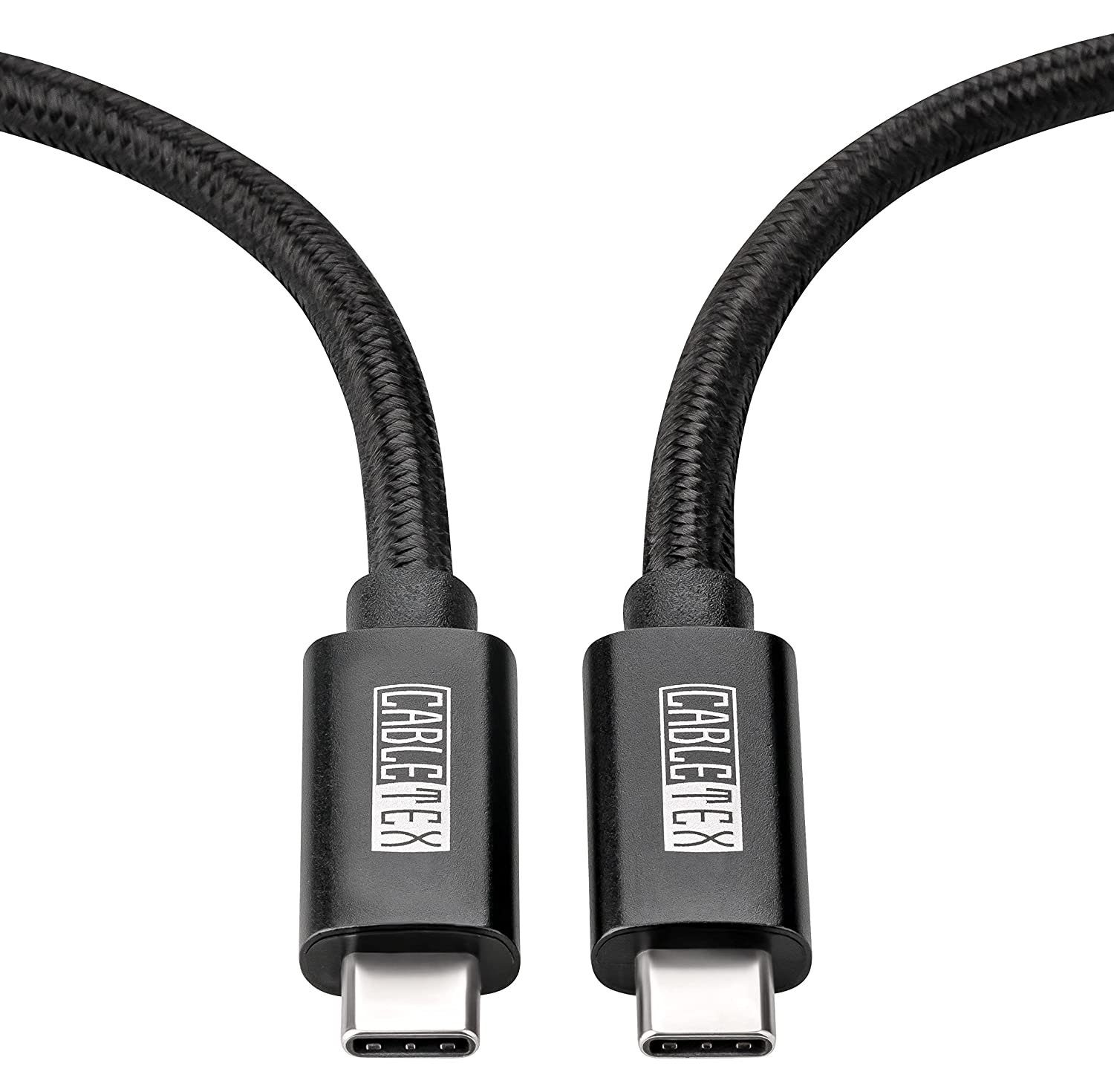 CABLETEX USB 4 Gen3x2 Monitorkabel Thunderbolt 3 Thunderbolt-Kabel, USB-C,  USB4, USB 4, USB-C, USB4, USB 4 (50 cm), 40 Gbit/s, 8K bei 60Hz, 2x 4K bei  60Hz, USB Power Delivery 240W, 48V,