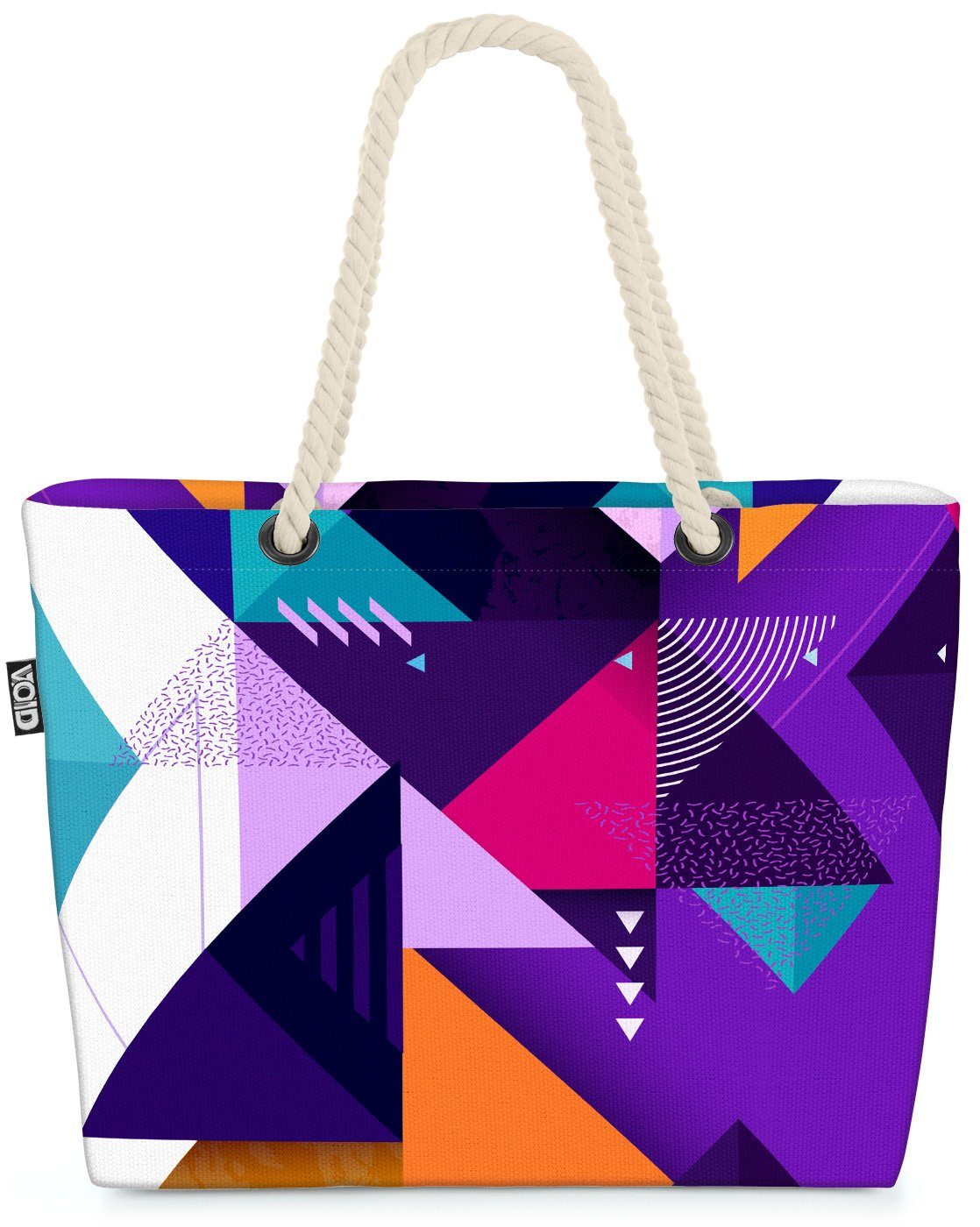 VOID Strandtasche (1-tlg), Abstrakt Dreieck Beach Bag abstrakt geometrisch Dreieck bunt Elemente Pyramiden