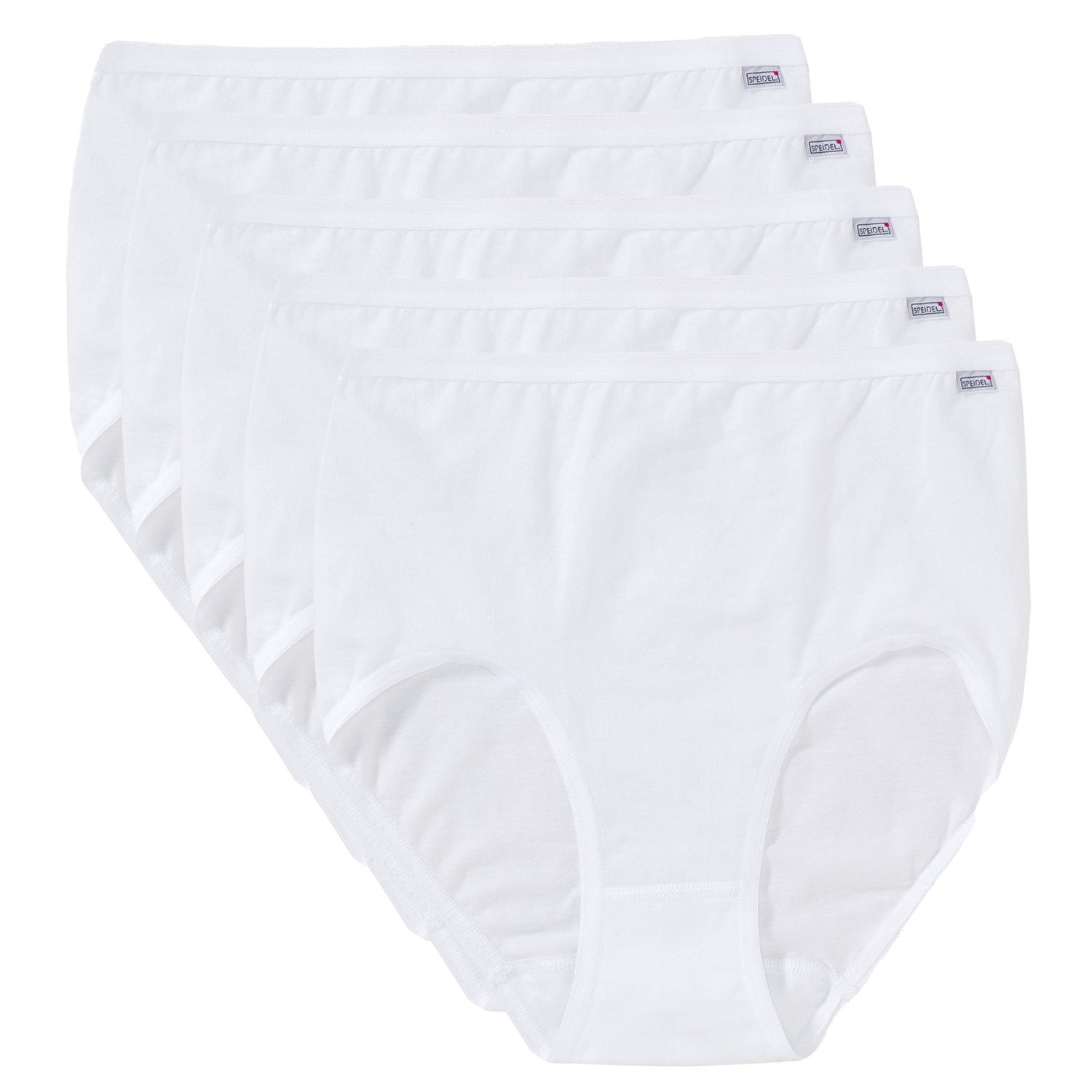 Speidel Taillenslip Basic 9826 Stretch Cotton (Vorteils-Pack, 5-St., 5er-Pack, 10er-Pack) Damen Schlüpfer mit Gummibund Taillenslips