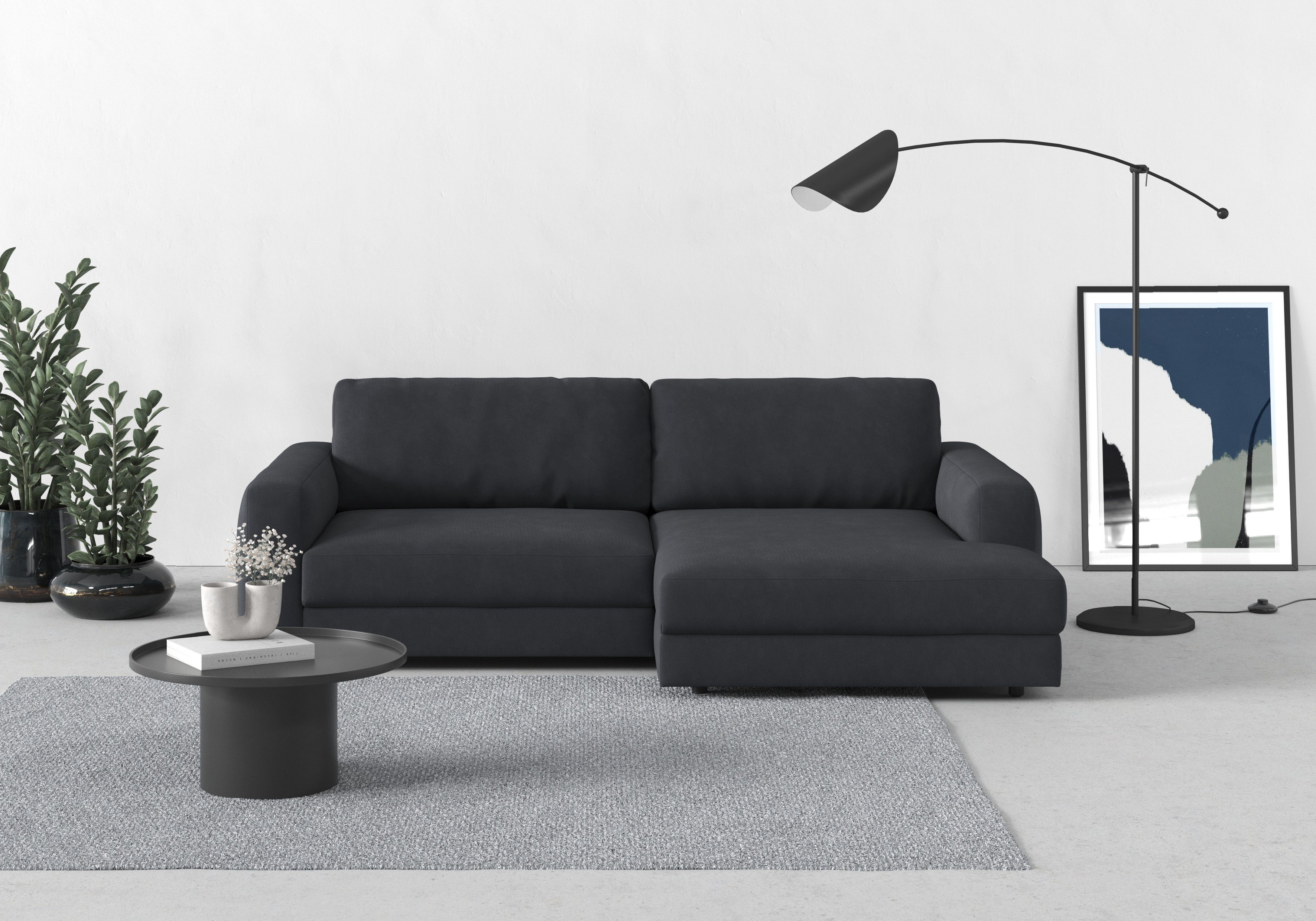 TRENDMANUFAKTUR Ecksofa Bourbon Mega_Ecke mit tollem Sitzkomfort, Breite 250cm, L-Form, mit extra hohem Sitzkomfort, auch in Cord erhältlich