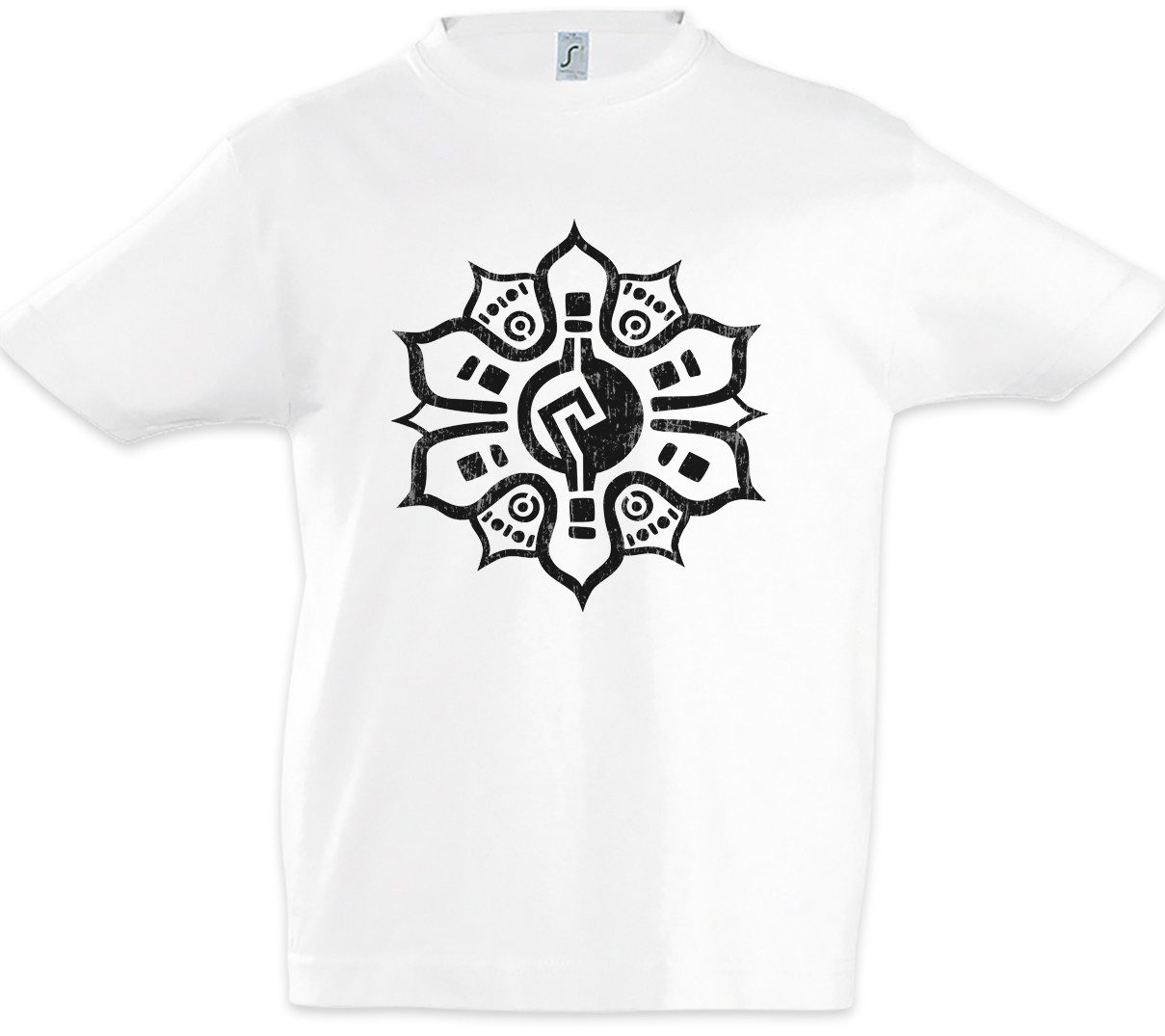 Print-Shirt Aztec Flower I Kinder T-Shirt Aztecs Azteken Inka Maya Mayans Mayas