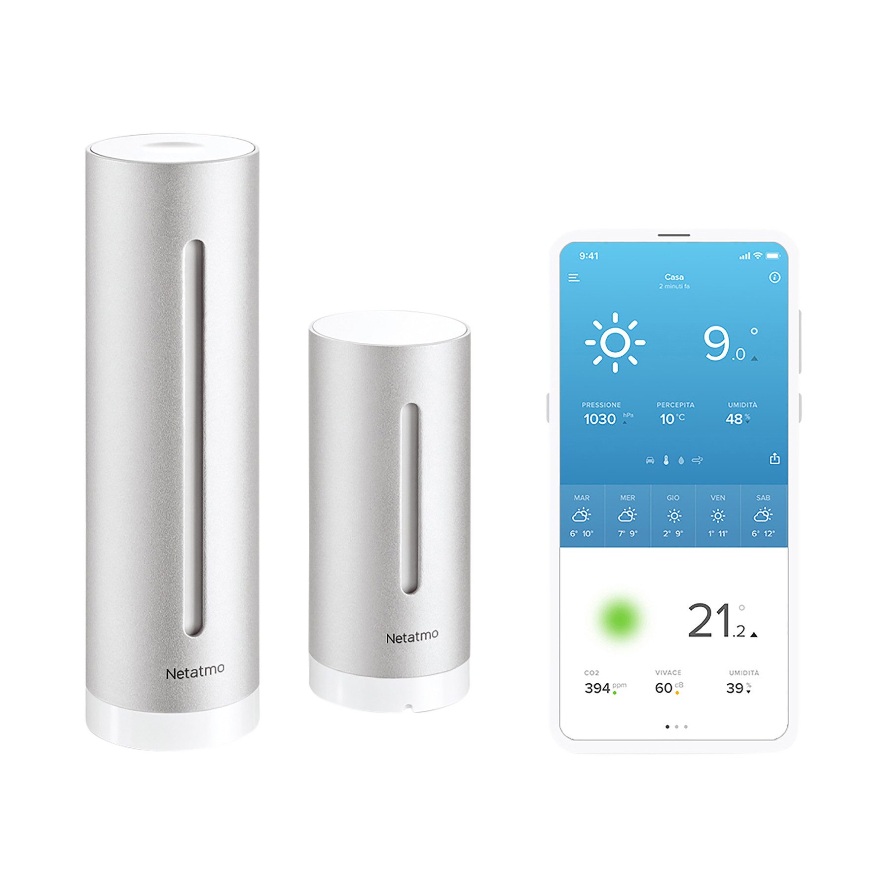 Netatmo NETATMO Wetterstation NWS01-EC, silber Wetterstation