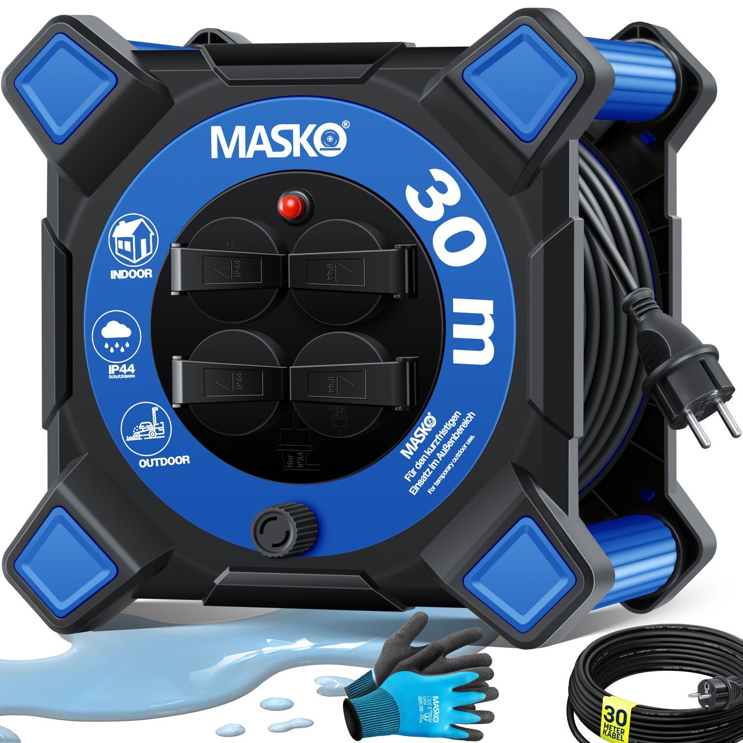 MASKO Kabeltrommel (Kabellänge 30 m), Verlängerungskabel günstig online kaufen