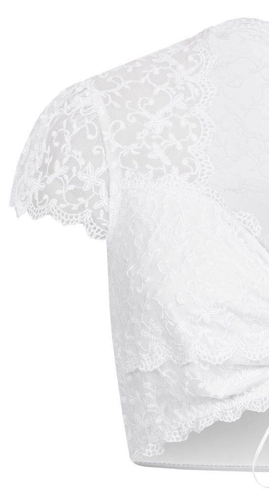 Nübler Dirndlbluse Dirndlbluse Kurzarm Lisa in Weiß von Nübler – Bild 4 von 5