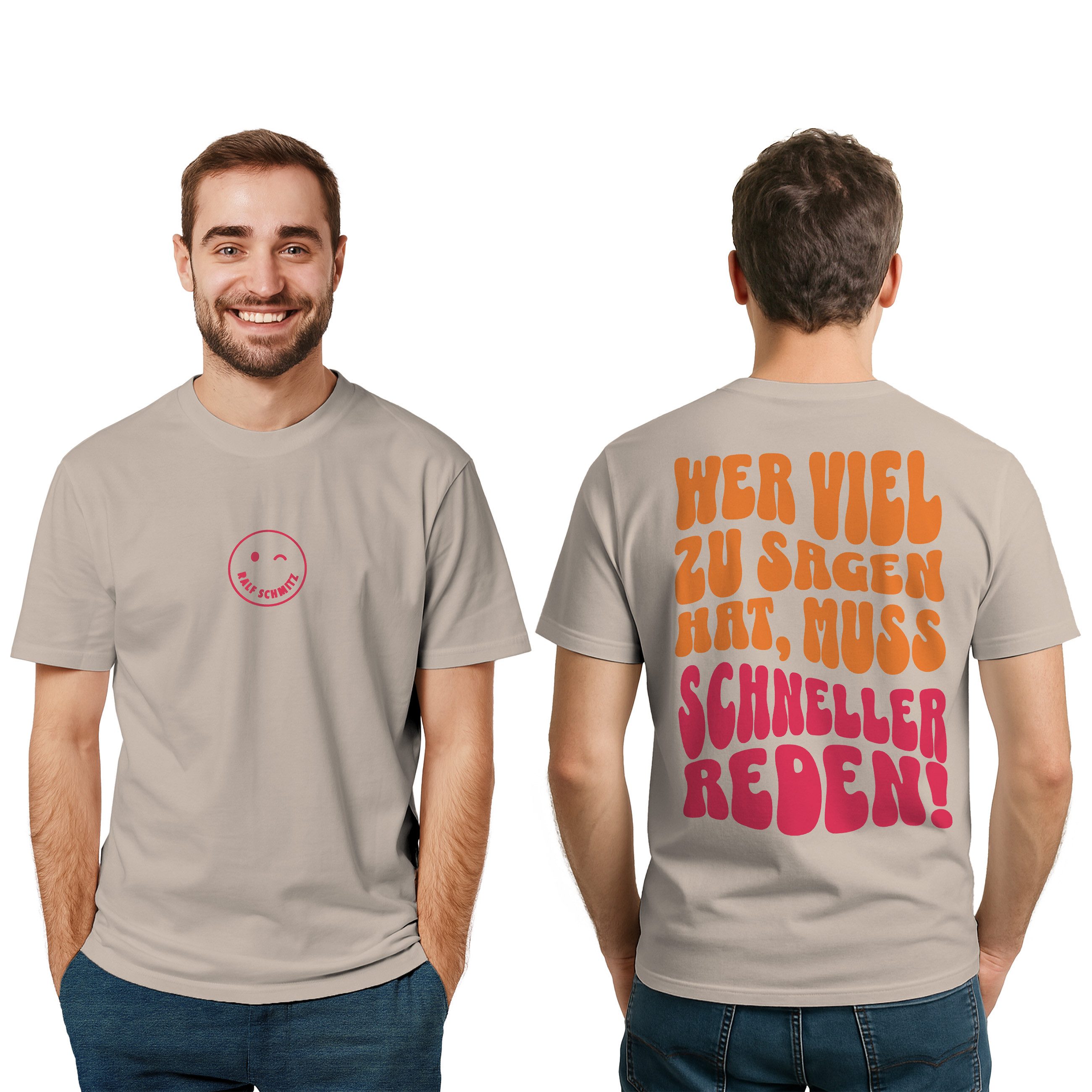 United Labels® T-Shirt Ralf Schmitz - Wer viel zu sagen hat... Tour-Shirt