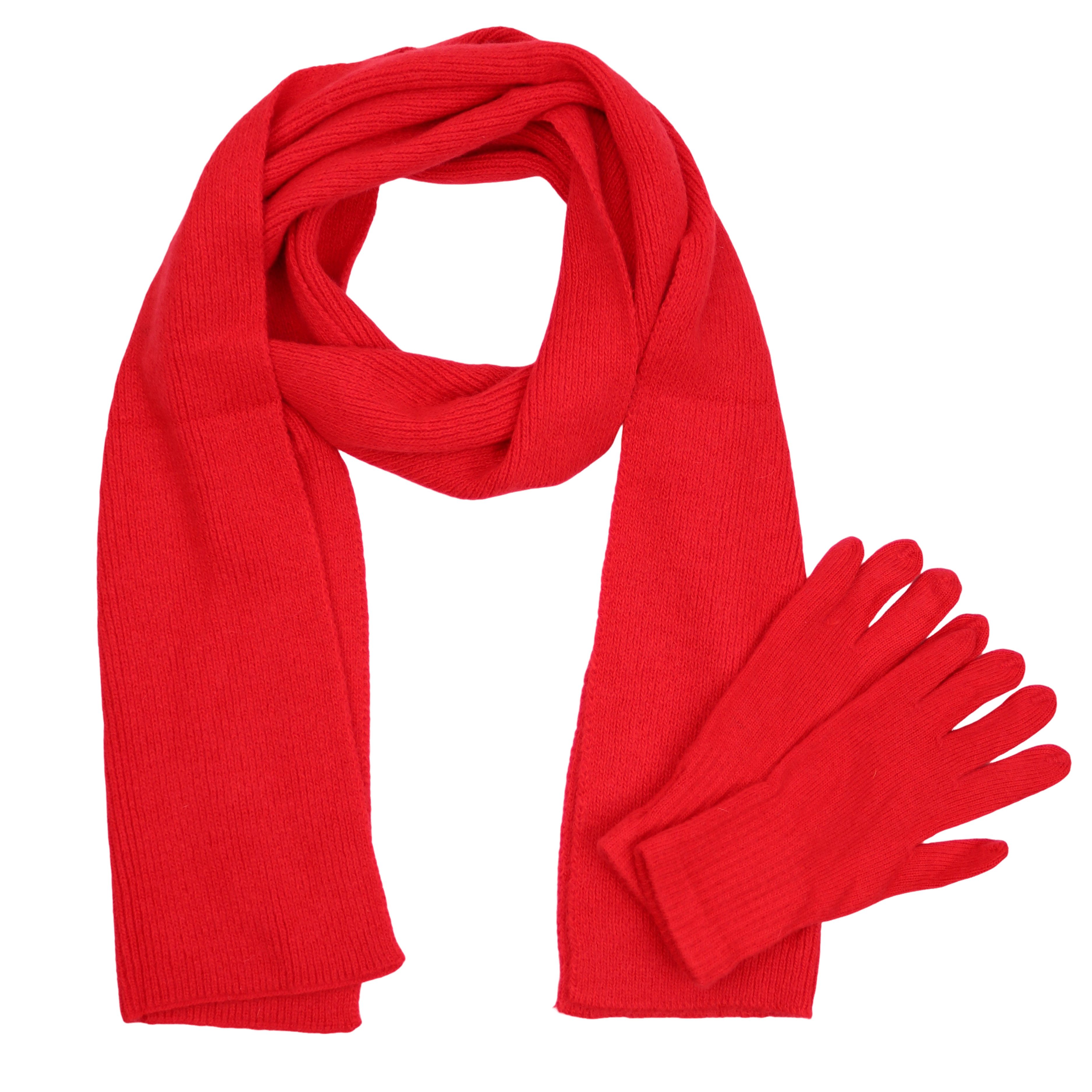 MIRROSI Strickschal Damen Schal Set mit Handschuhe 28x190cm, (1 Set (Schal günstig online kaufen