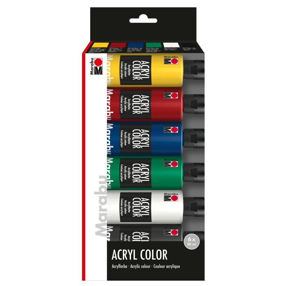 Marabu Acrylfarbe Marabu Acryl Color Set 6x80ml