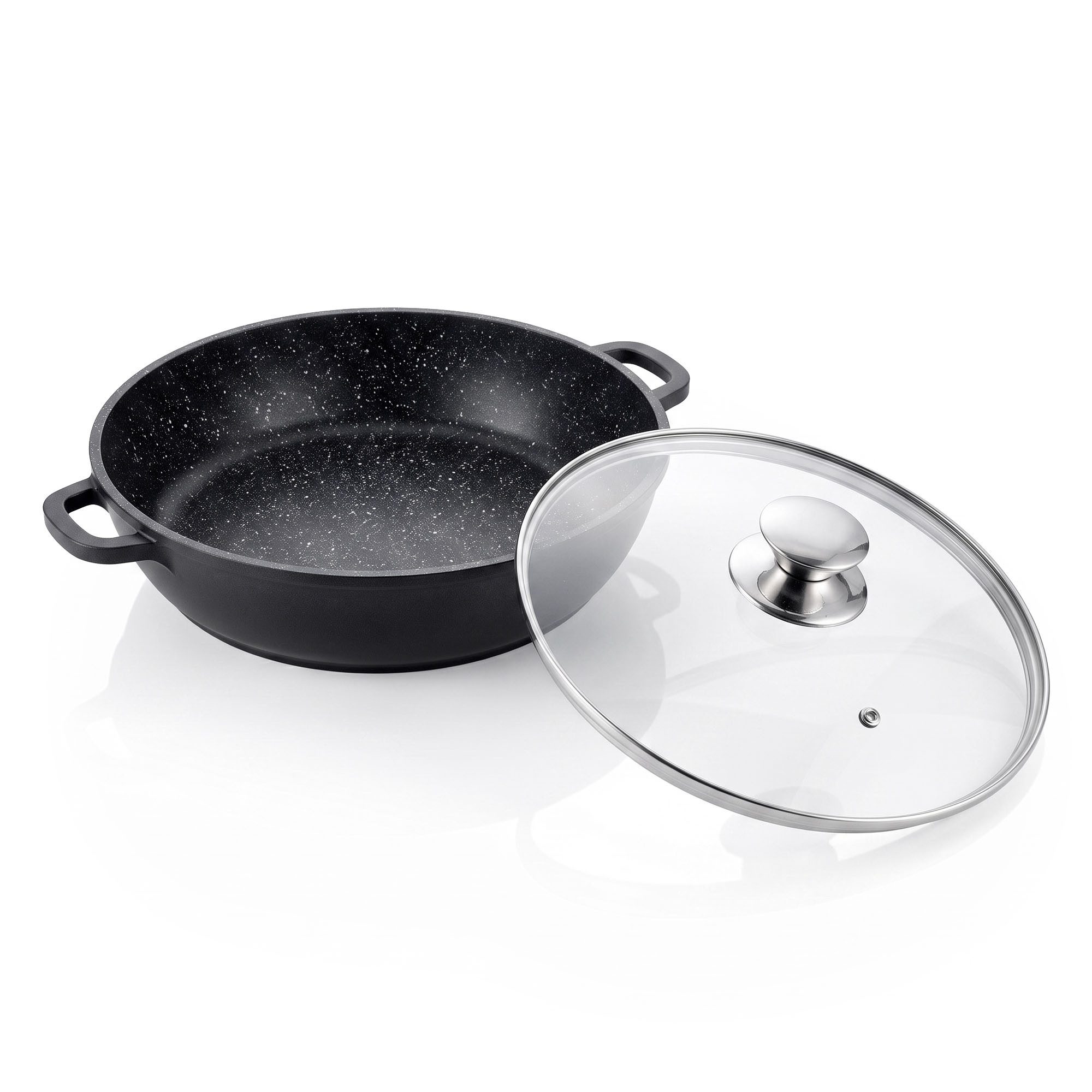 Cheffinger Servierpfanne 28 cm Bräter Bratpfanne Servierpfanne Schmorpfanne, (Kasserolle / Schmorpfanne), Induktion