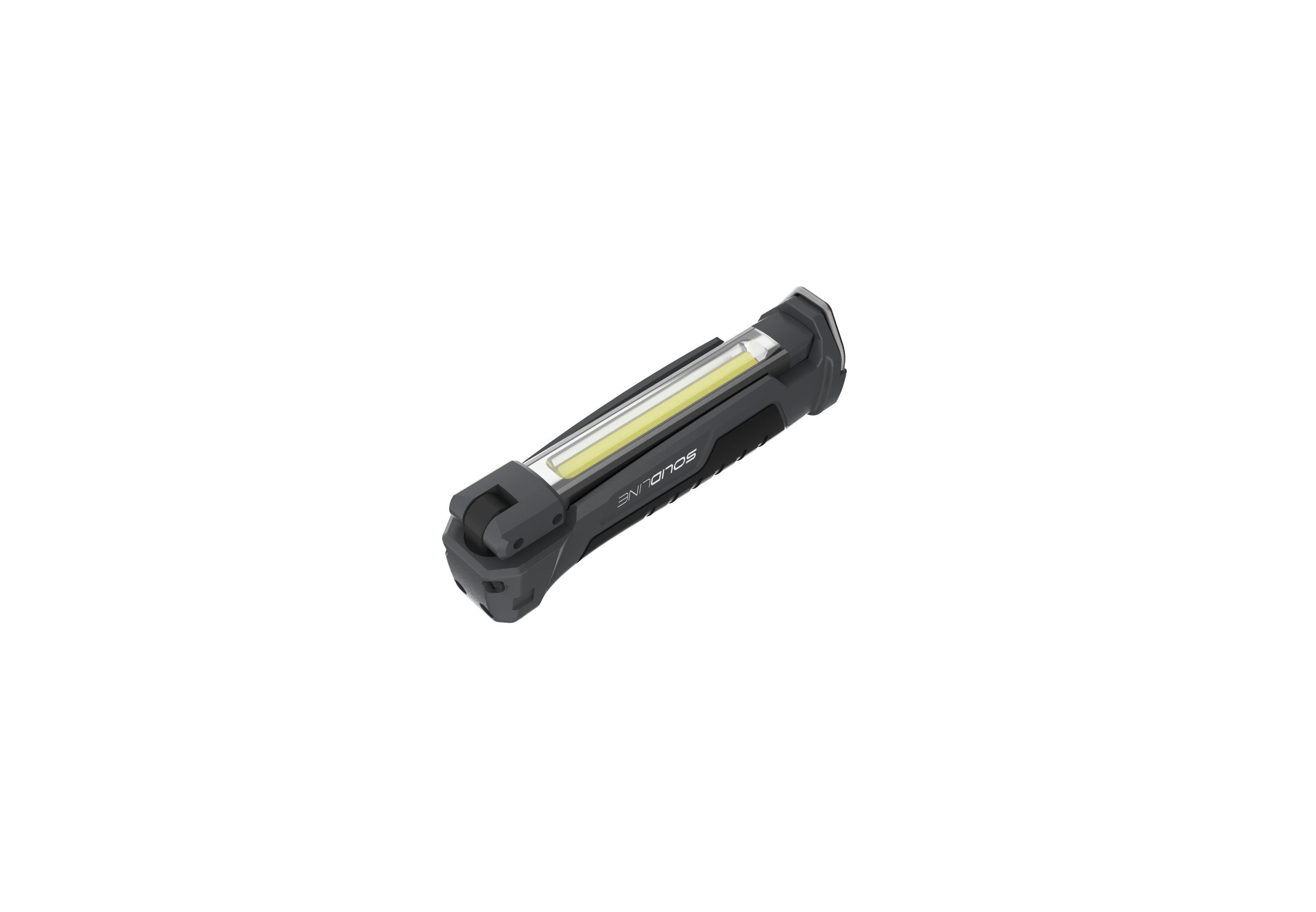 SOLIDLINE Taschenlampe Solidline SW2R, flex Lichtkegel, 550 Lumen, 35m, 2 Std, inkl. Akku und Micro-USB