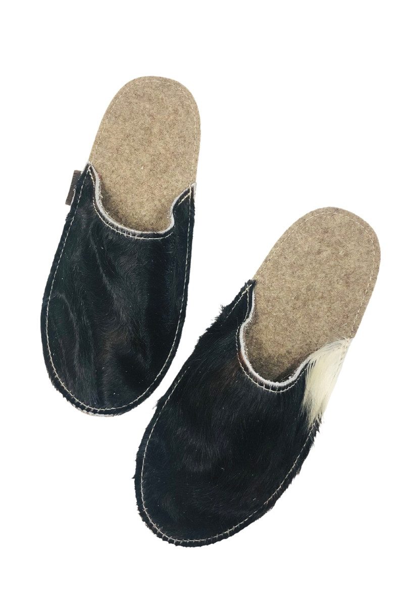 Maxx Factory Fellkissen Filzpantoffeln - LOISL - kuhfell