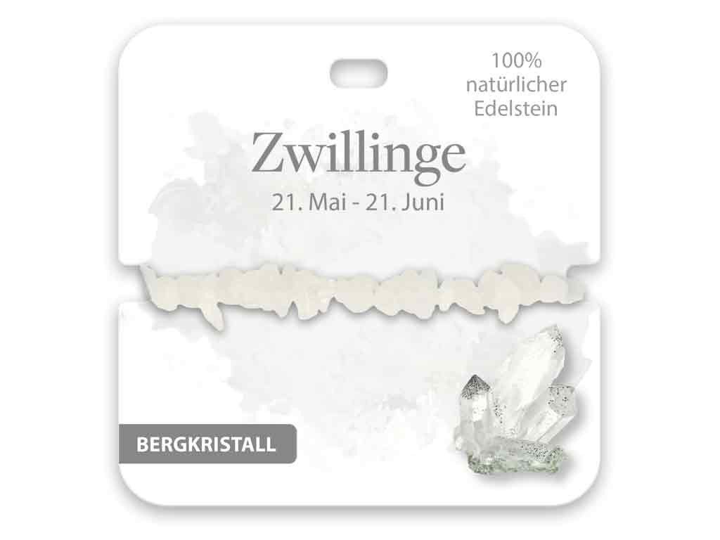bb Klostermann Armband BB Klostermann Edelstein Armband Bergkristall Sternzeichen Zwillinge