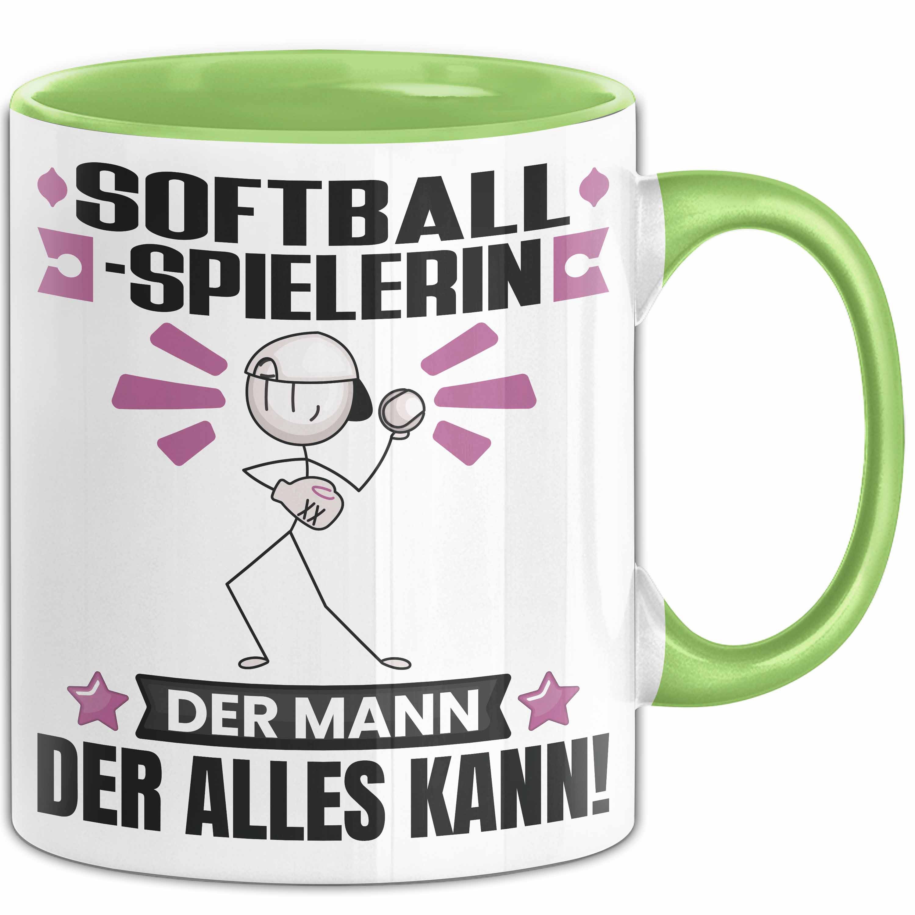 Trendation Tasse Softballspielerin Tasse Geschenk für Softballspielerin Der Mann Der Al, Keramik