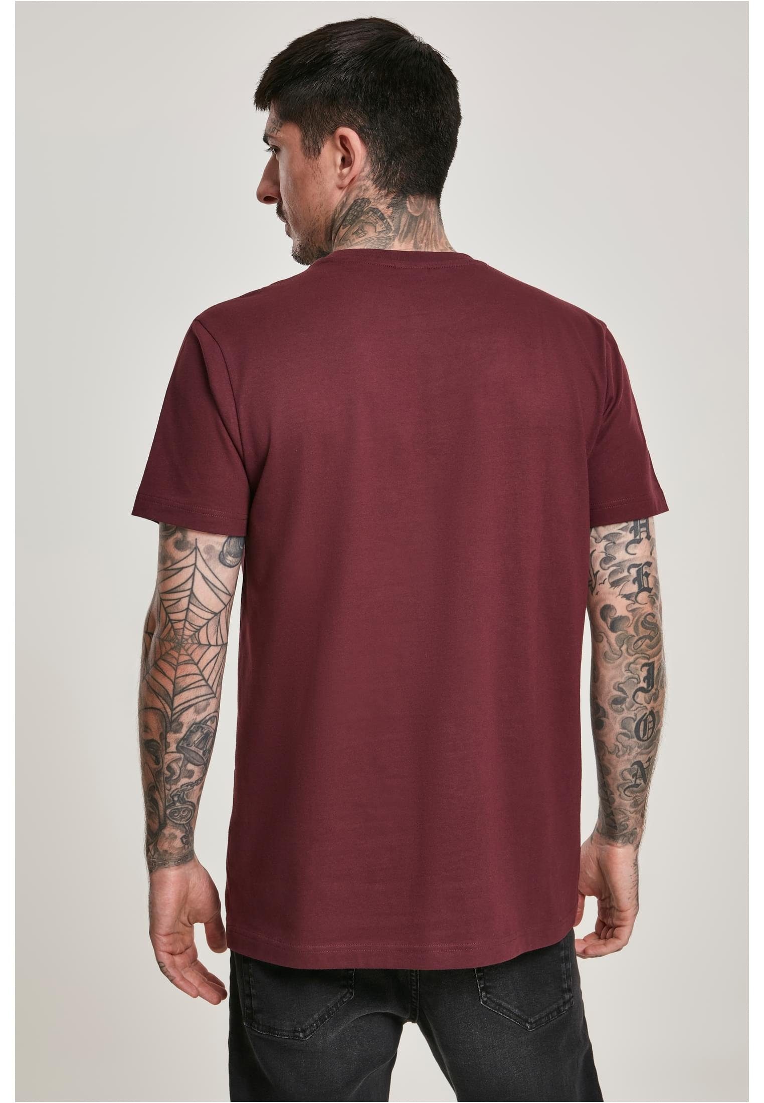 Herren (1-tlg) URBAN Tee CLASSICS Basic redwine T-Shirt