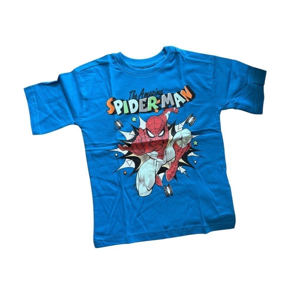 MARVEL T-Shirt Kurzärmliges T-Shirt für Jungen, "Spiderman", Blau oder Orange