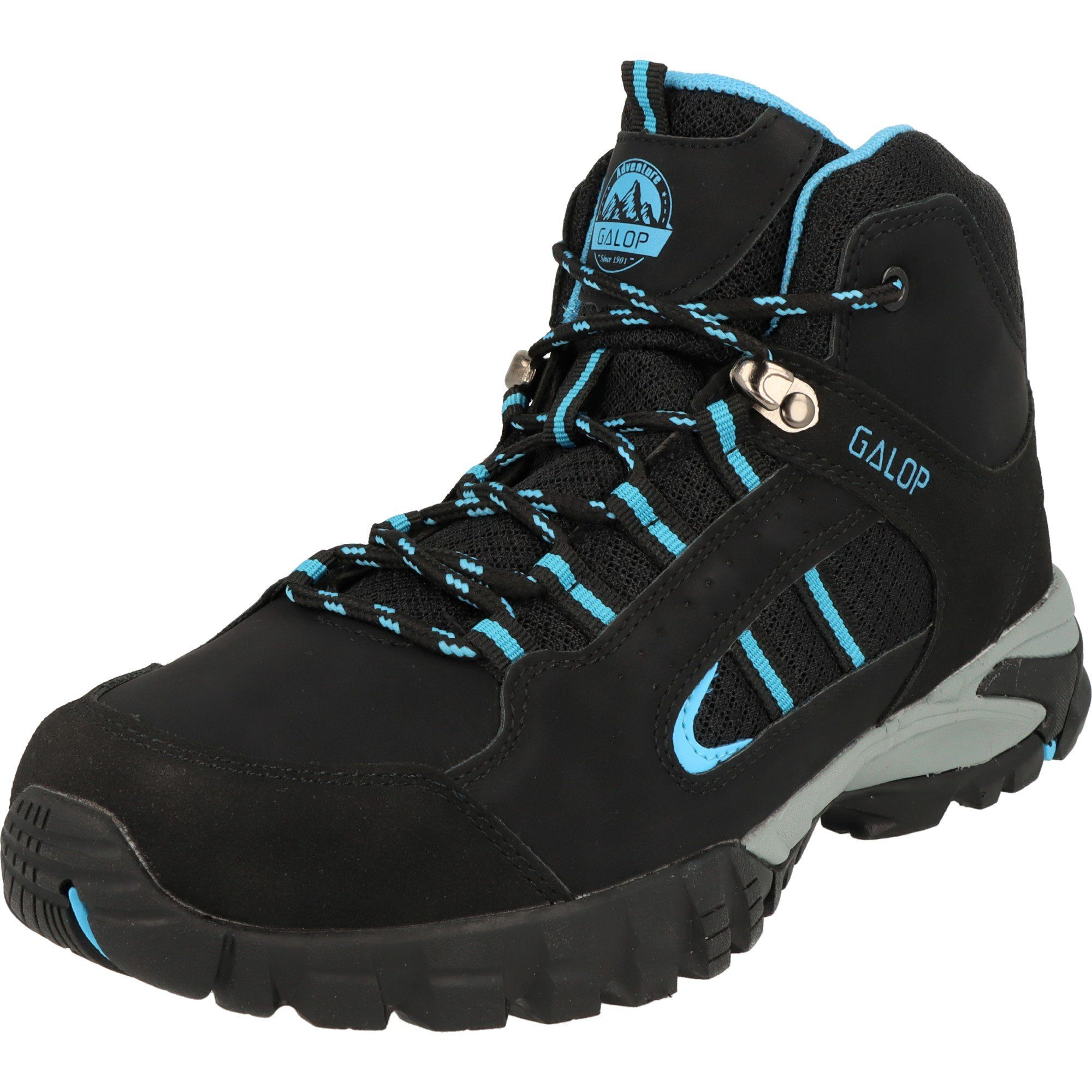 Galop Damen Schuhe Trekking Boots Stiefel Schnürer L34501.802 Schwarz  Trekkingschuh