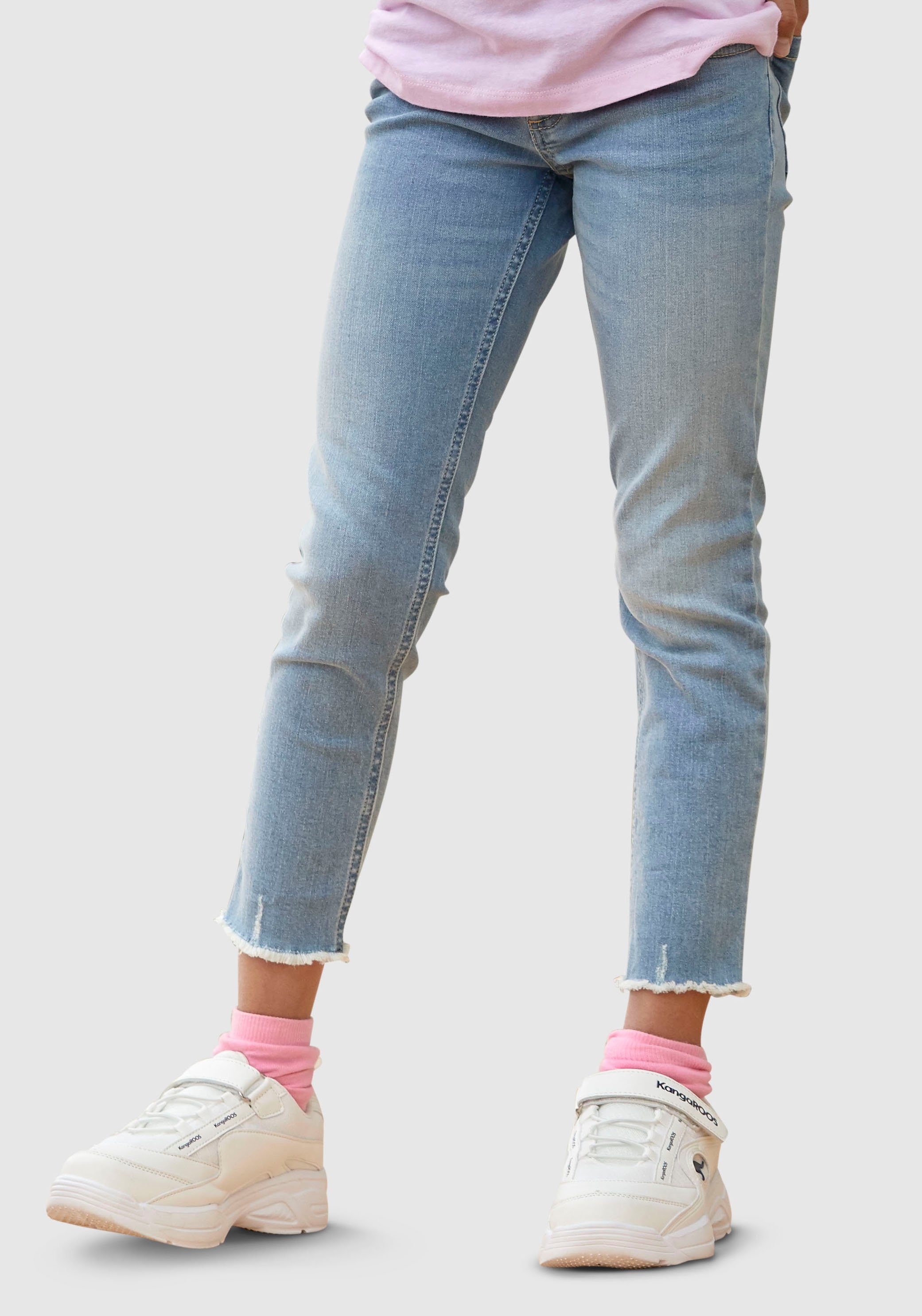 Kinder Teens (Gr. 128 - 182) KangaROOS 7/8-Jeans mit geschnittener Saumkante
