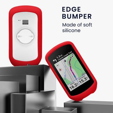 kwmobile Bumper kwmobile Hülle für Garmin Edge Explore 2, Silikon GPS Fahrrad Case Schutzhülle - in Rot
