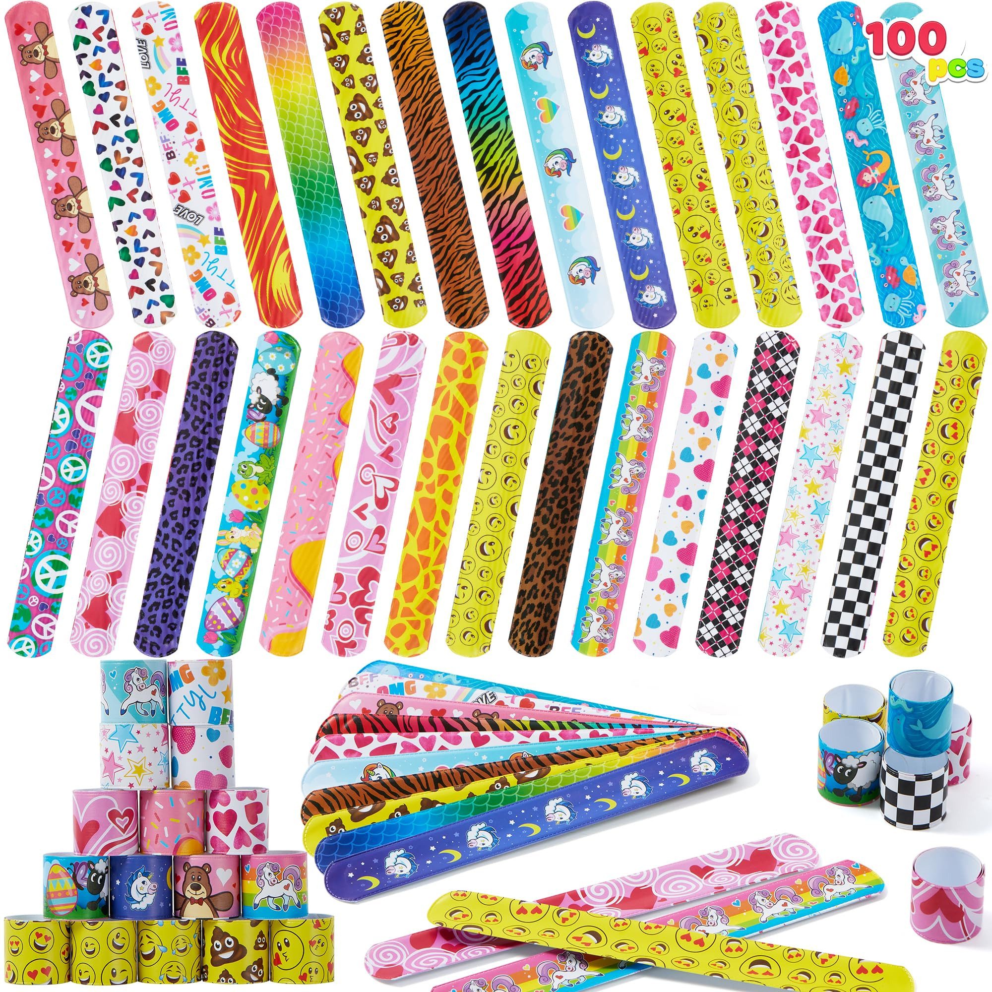 JOYIN Armband JOYIN 144 Stück Einhorn Schnapparmband Kinder Klatscharmband (100-tlg)