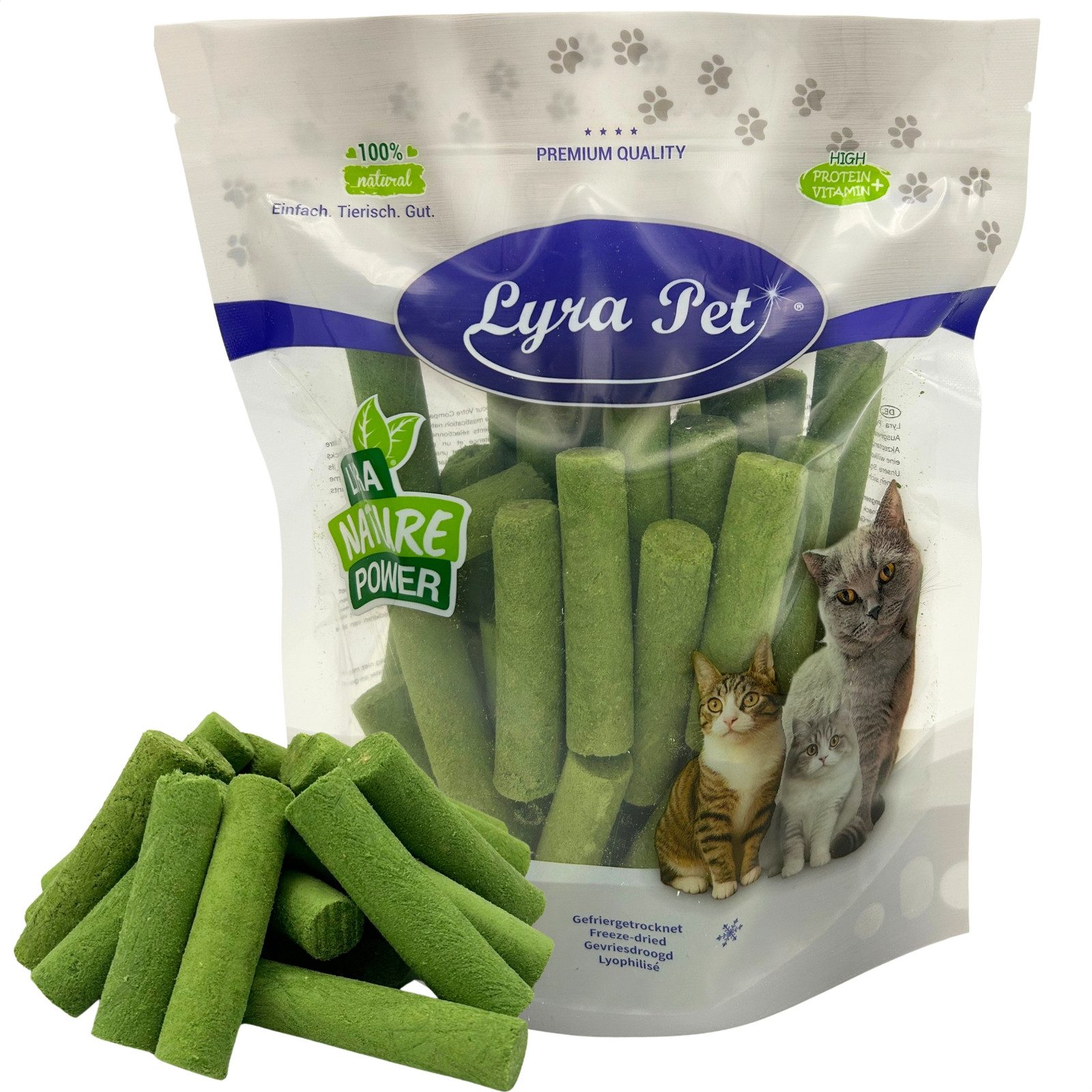 Lyra Pet 200 g Lyra Pet® Katzengras Sticks gefriergetrocknet Huhn, Snack für: Katze