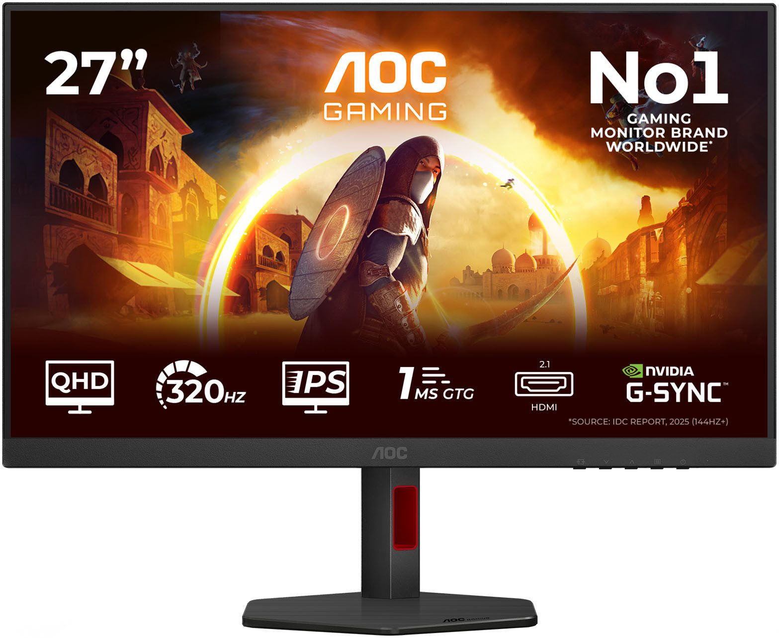 AOC Q27G4SRU Gaming-LED-Monitor (69 cm/27 ", 2560 x 1440 px, QHD, 1 ms Reaktionszeit, 320 Hz, Fast-IPS)