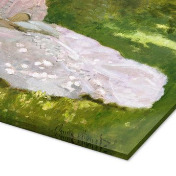 Posterlounge Acrylglasbild Claude Monet, Die Leserin, Wohnzimmer Malerei